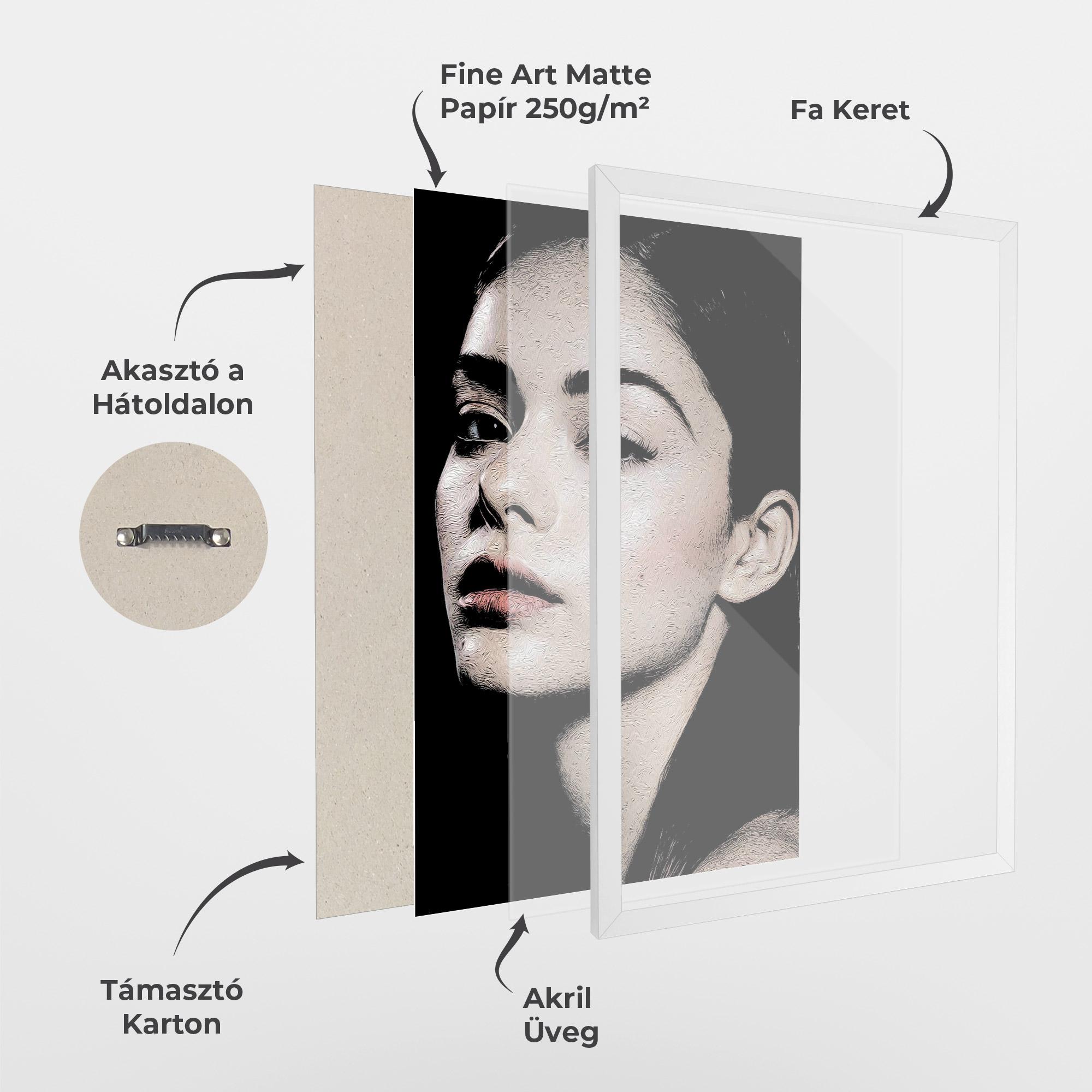 Keretezett Poszter Pretty Portrait Girl mockup 1