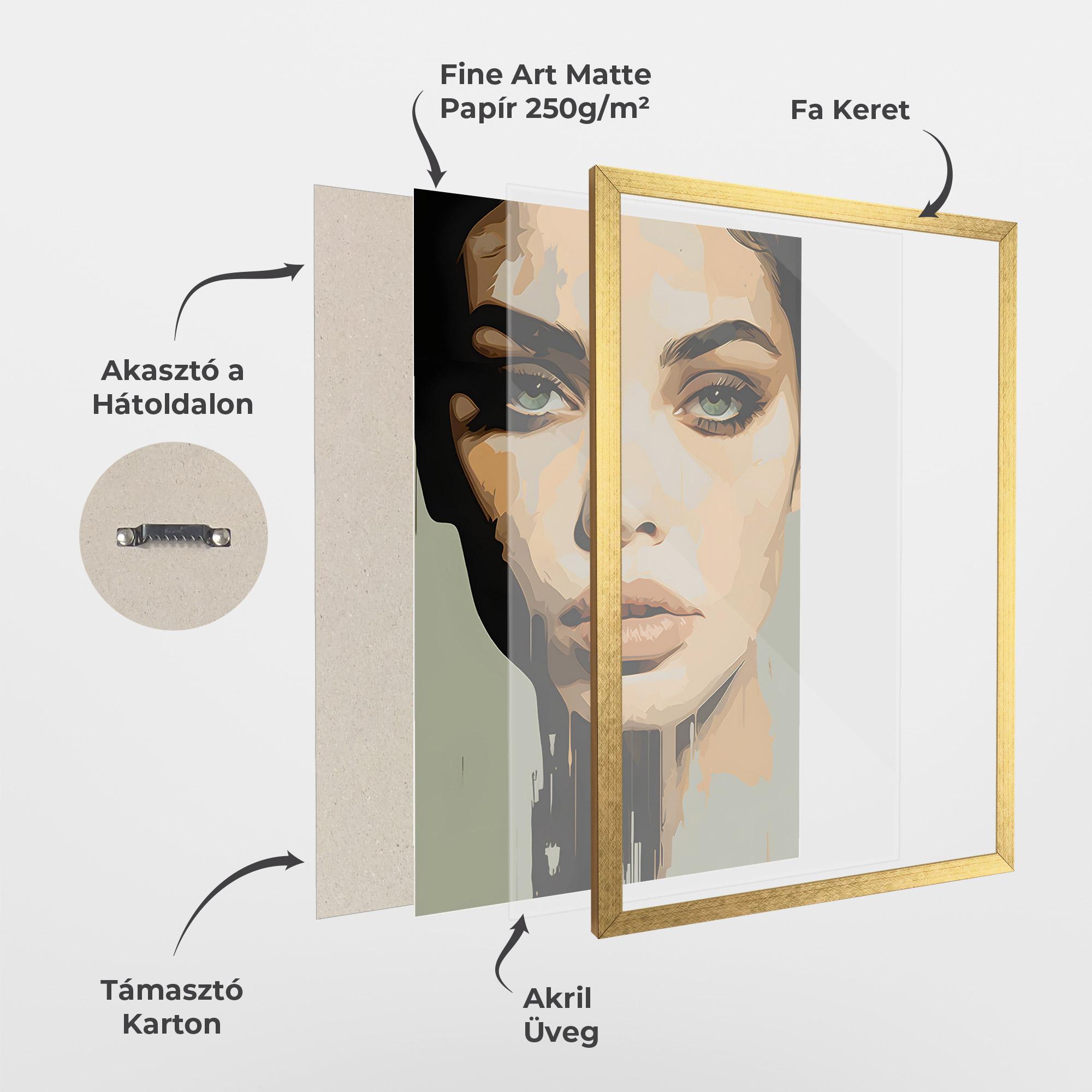 Keretezett Poszter Apologetic Face mockup 1