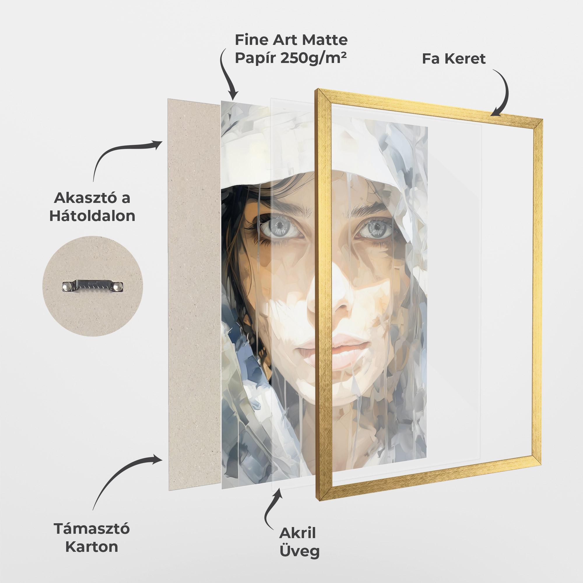 Keretezett Poszter Close Up Portrait mockup 1