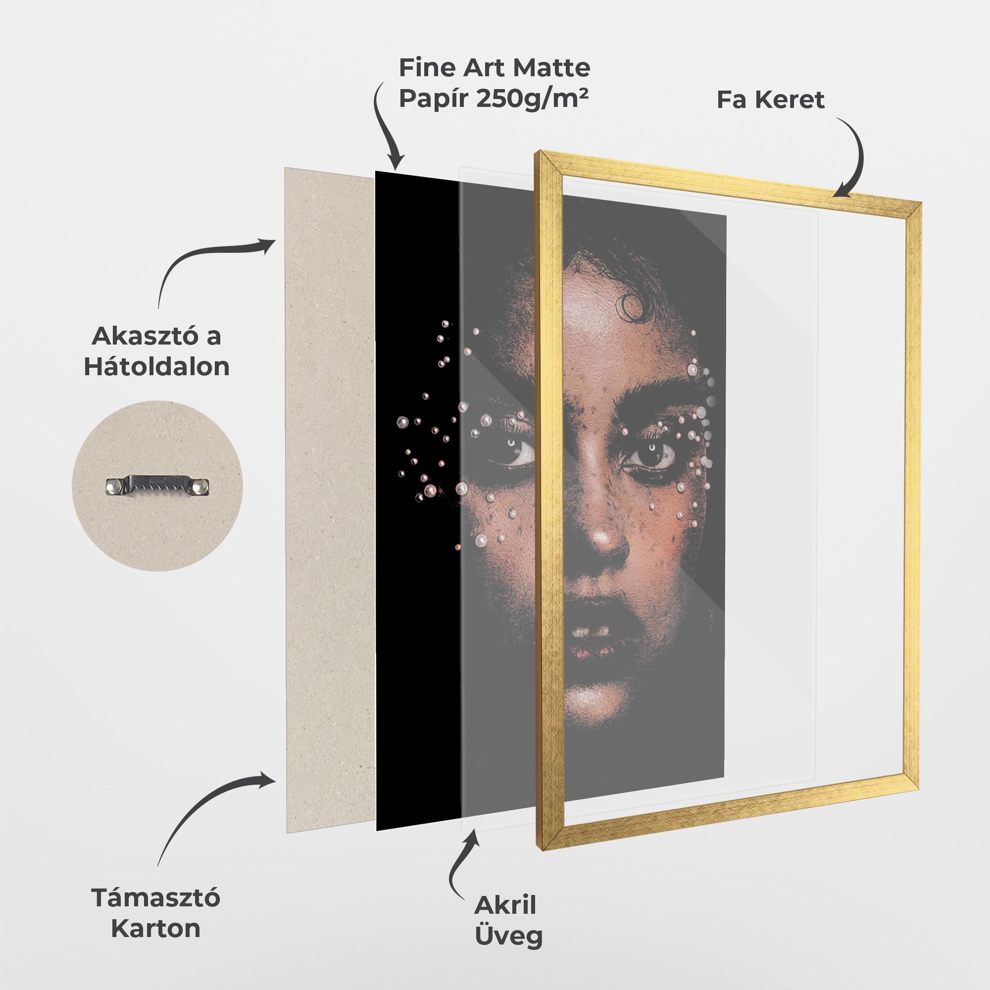 Keretezett Poszter Pearl Portrait mockup 1