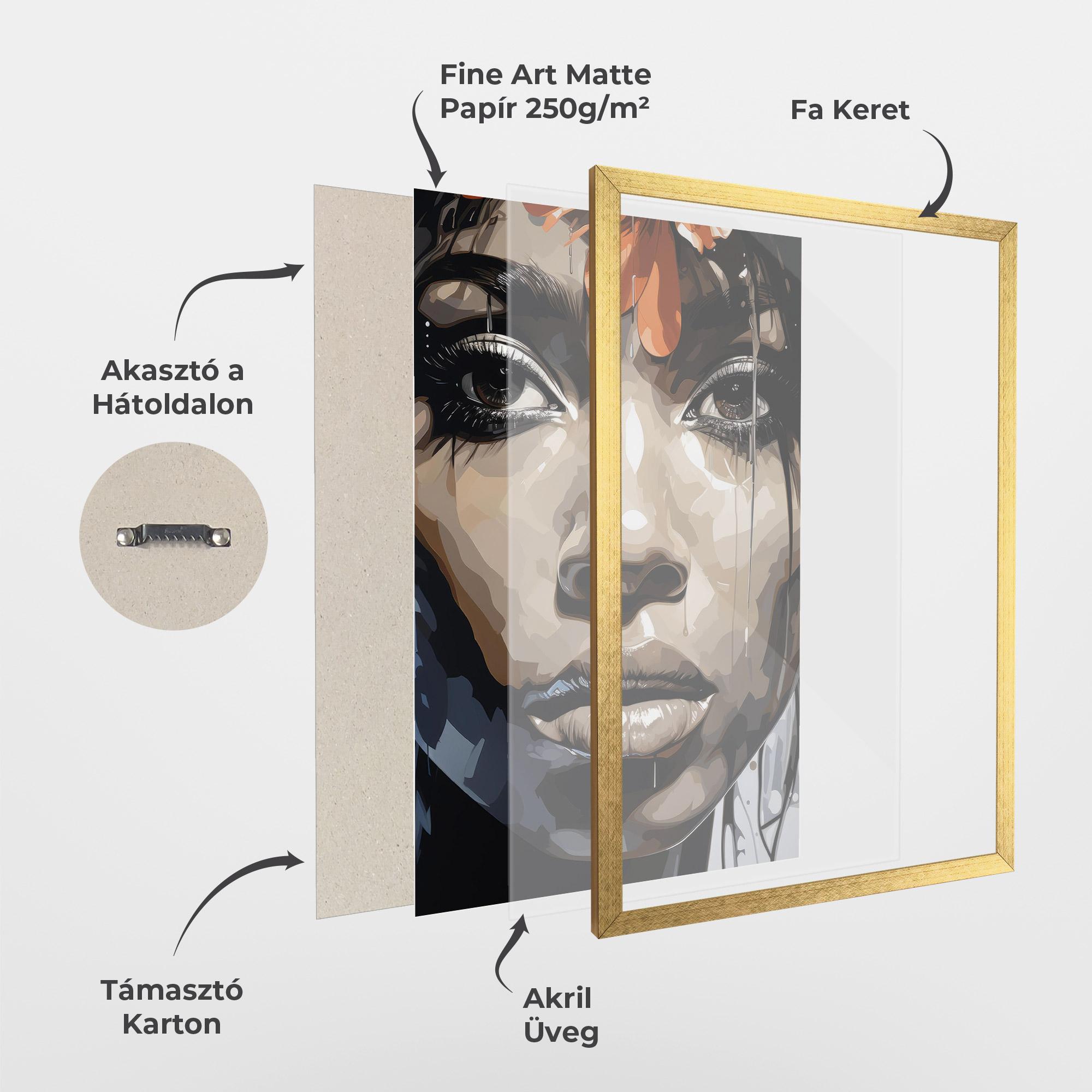 Keretezett Poszter Pretty Girl Portrait mockup 1