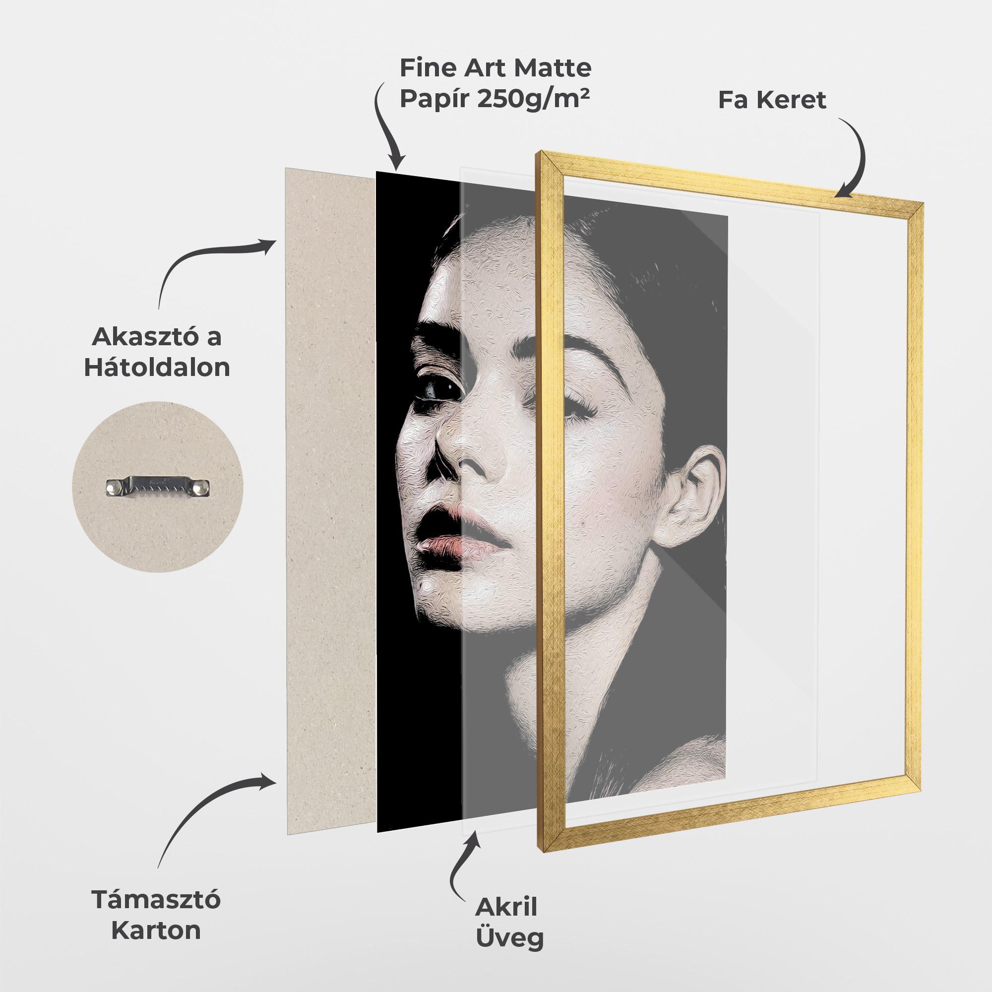 Keretezett Poszter Pretty Portrait Girl mockup 1