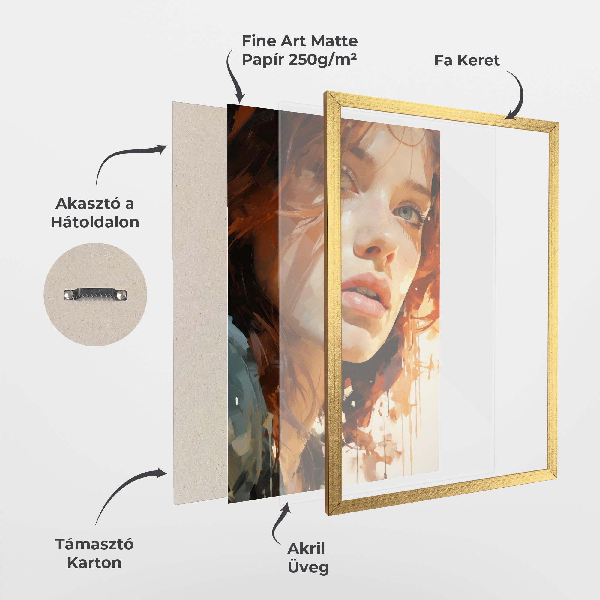 Keretezett Poszter Pretty Woman Portrait mockup 1