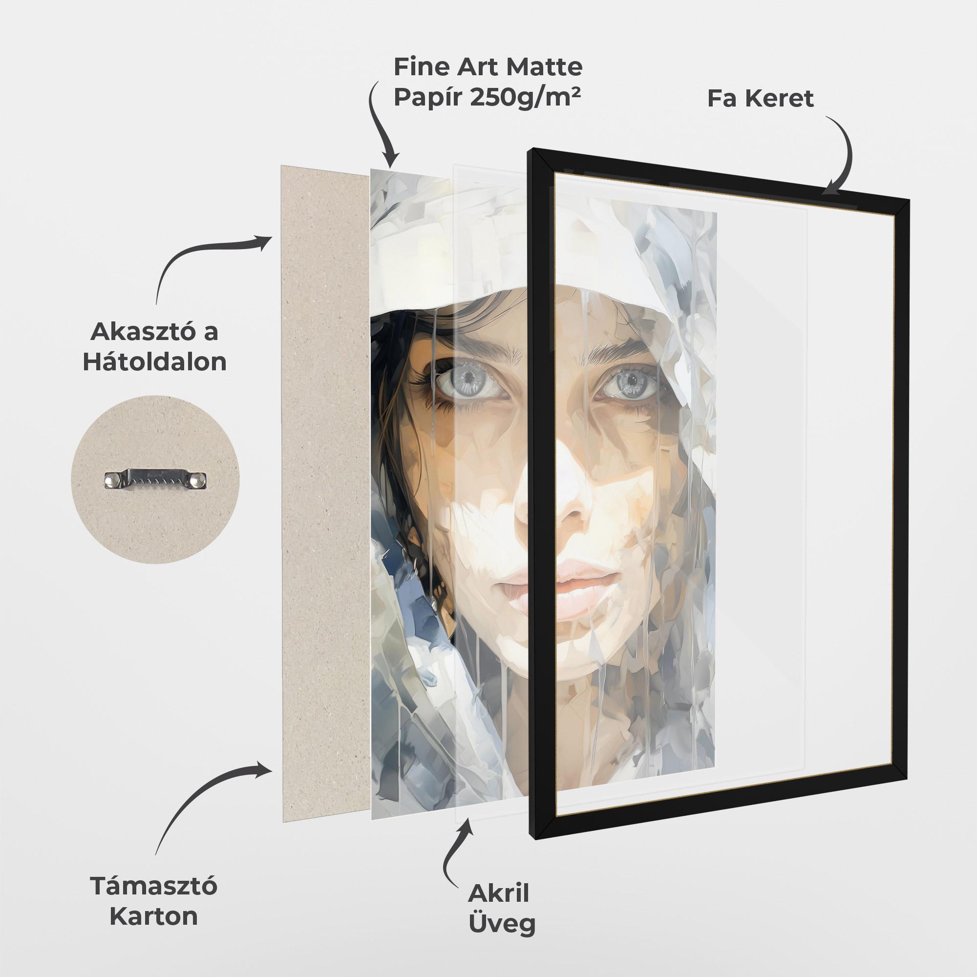 Keretezett Poszter Close Up Portrait mockup 1