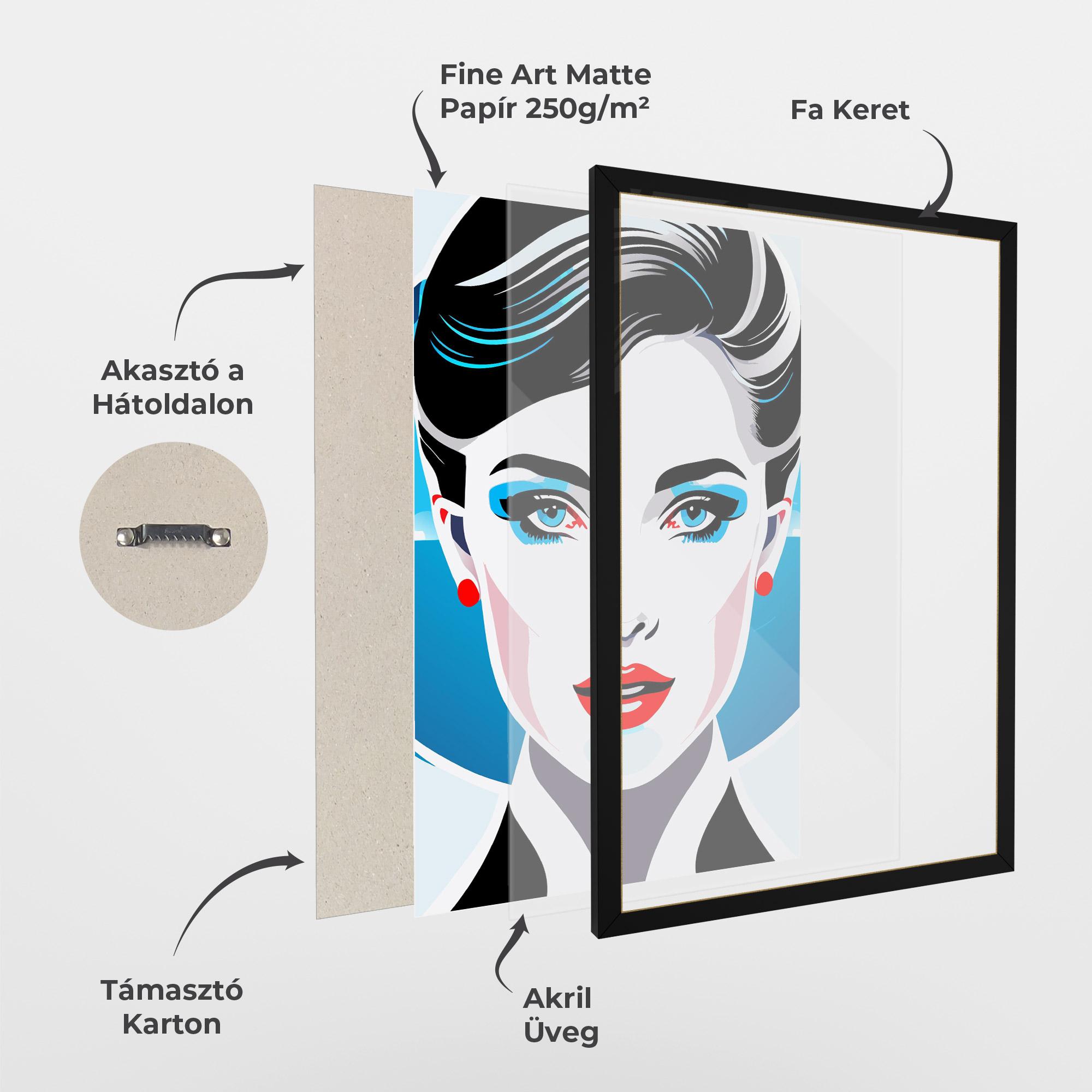 Keretezett Poszter Smart Woman Portrait mockup 1