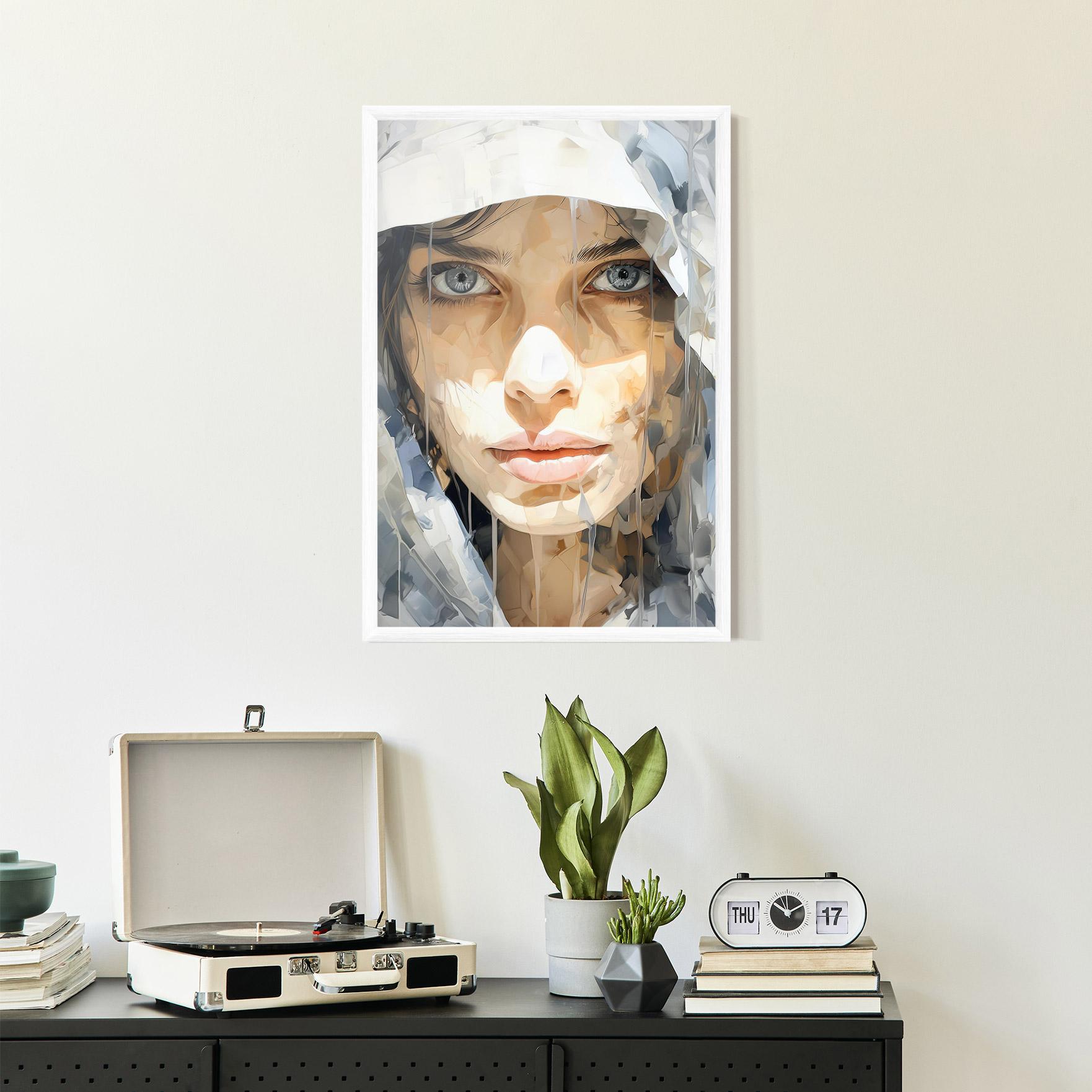 Keretezett Poszter Close Up Portrait mockup 2