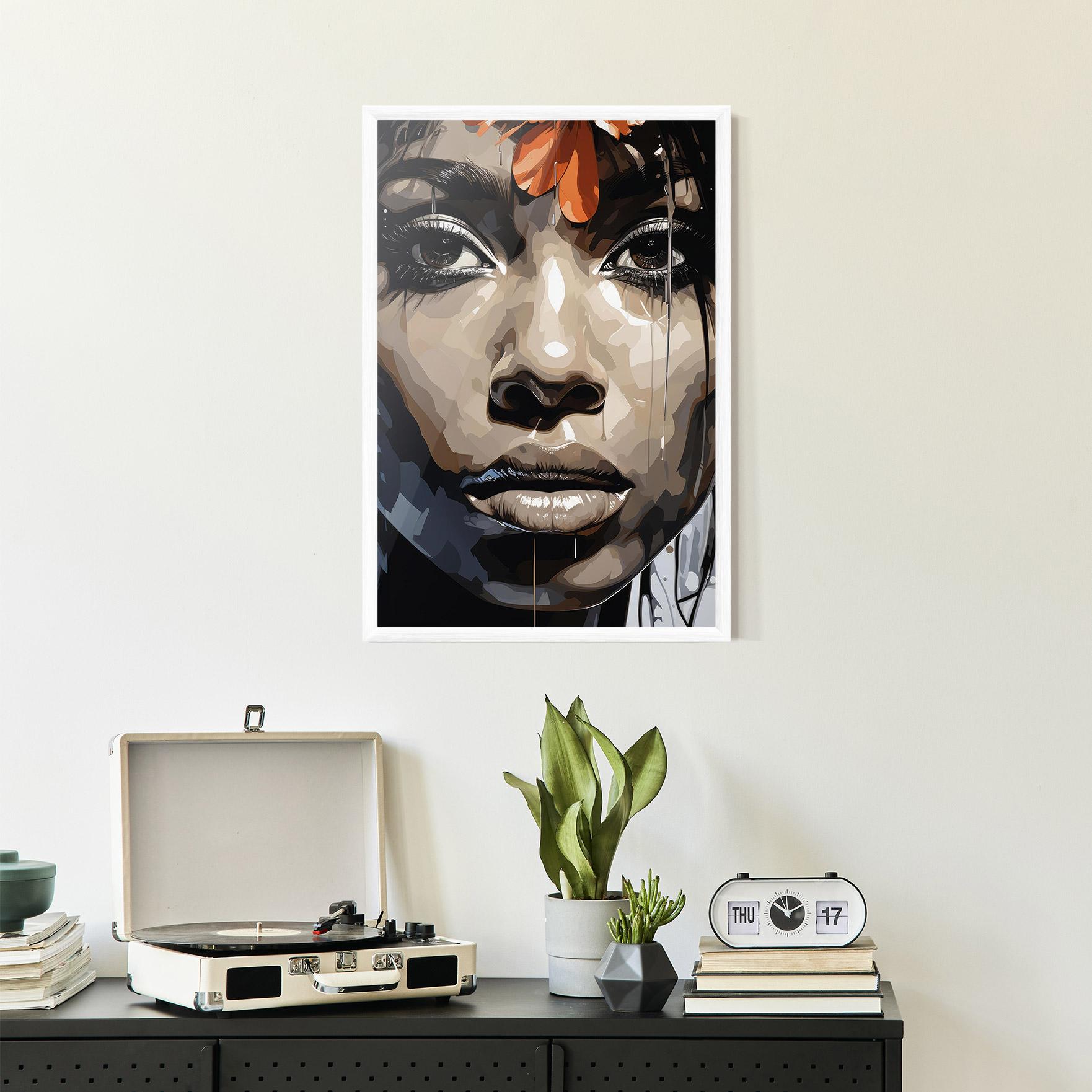 Keretezett Poszter Pretty Girl Portrait mockup 2