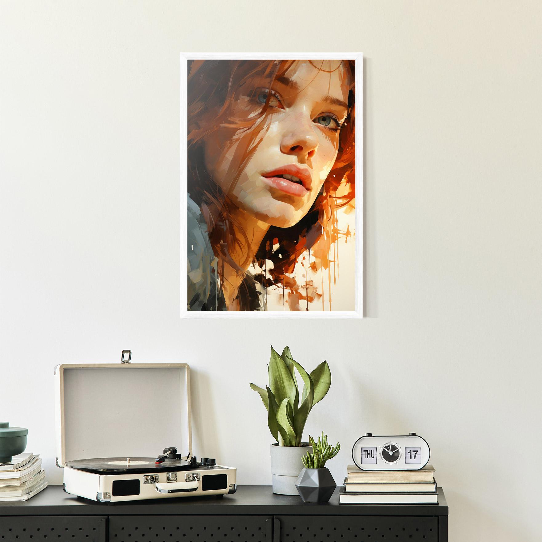 Keretezett Poszter Pretty Woman Portrait mockup 2