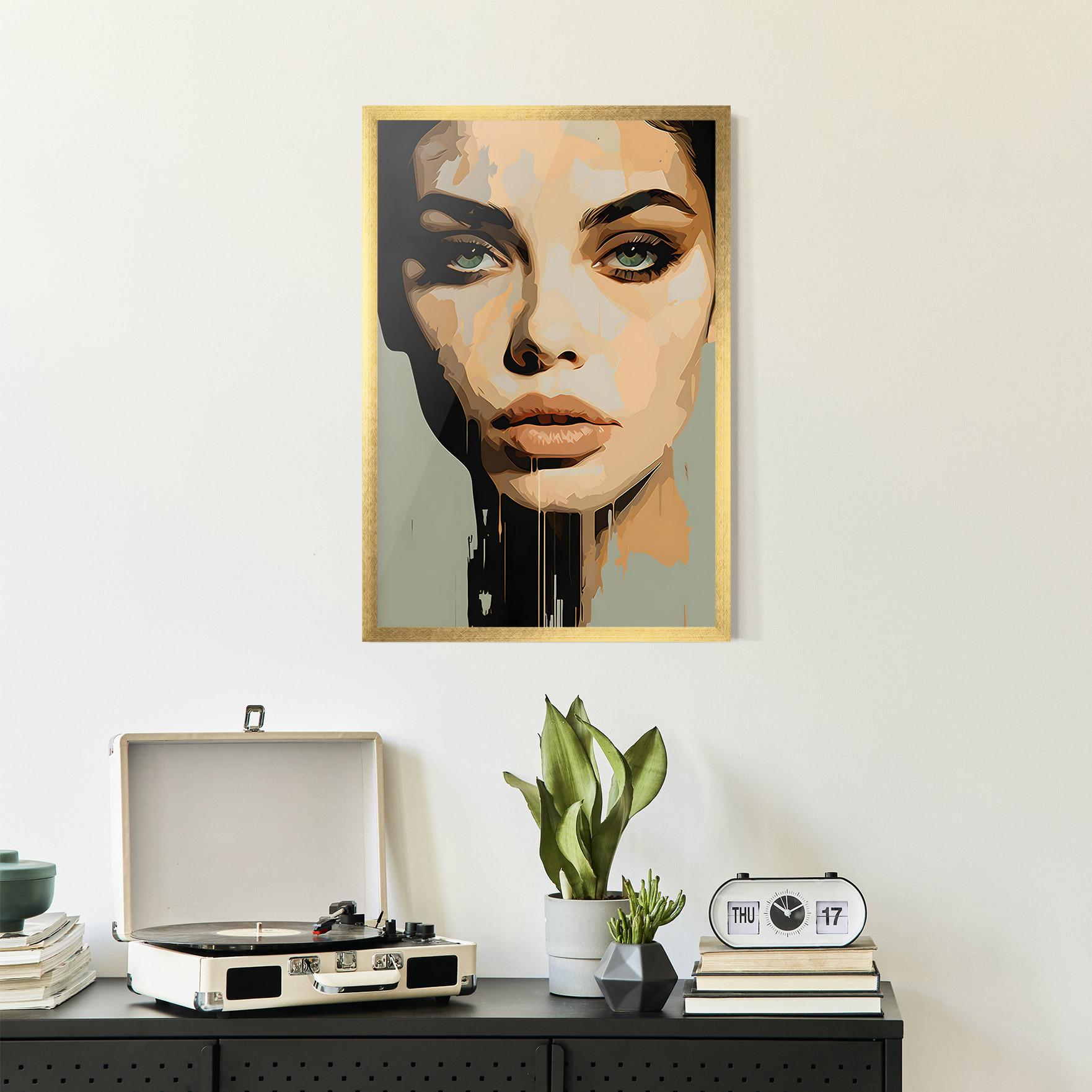 Keretezett Poszter Apologetic Face mockup 2