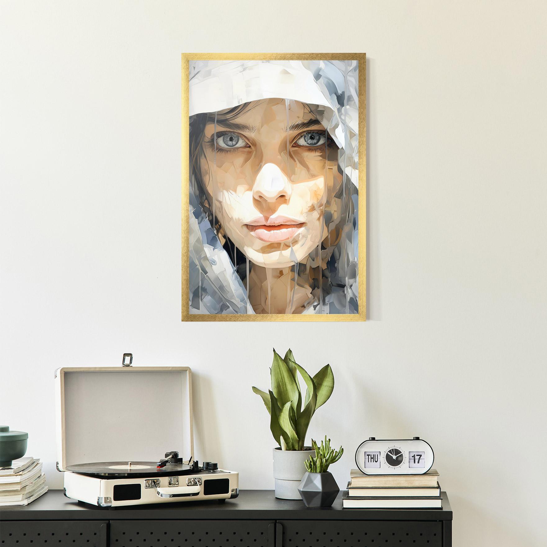 Keretezett Poszter Close Up Portrait mockup 2