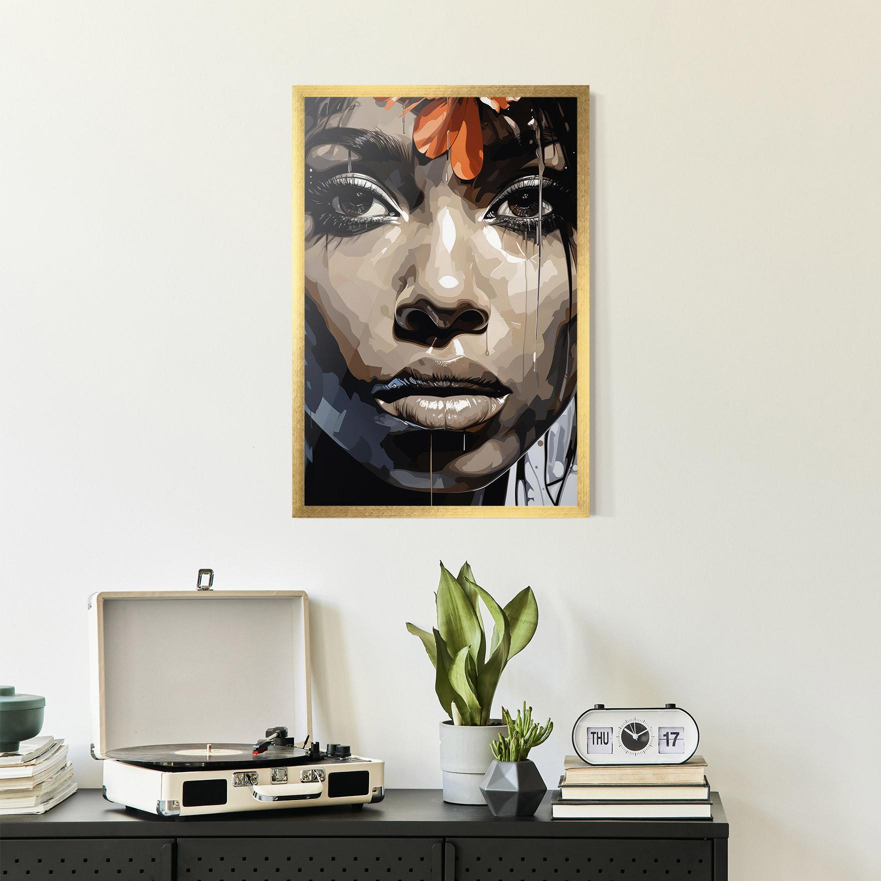 Keretezett Poszter Pretty Girl Portrait mockup 2