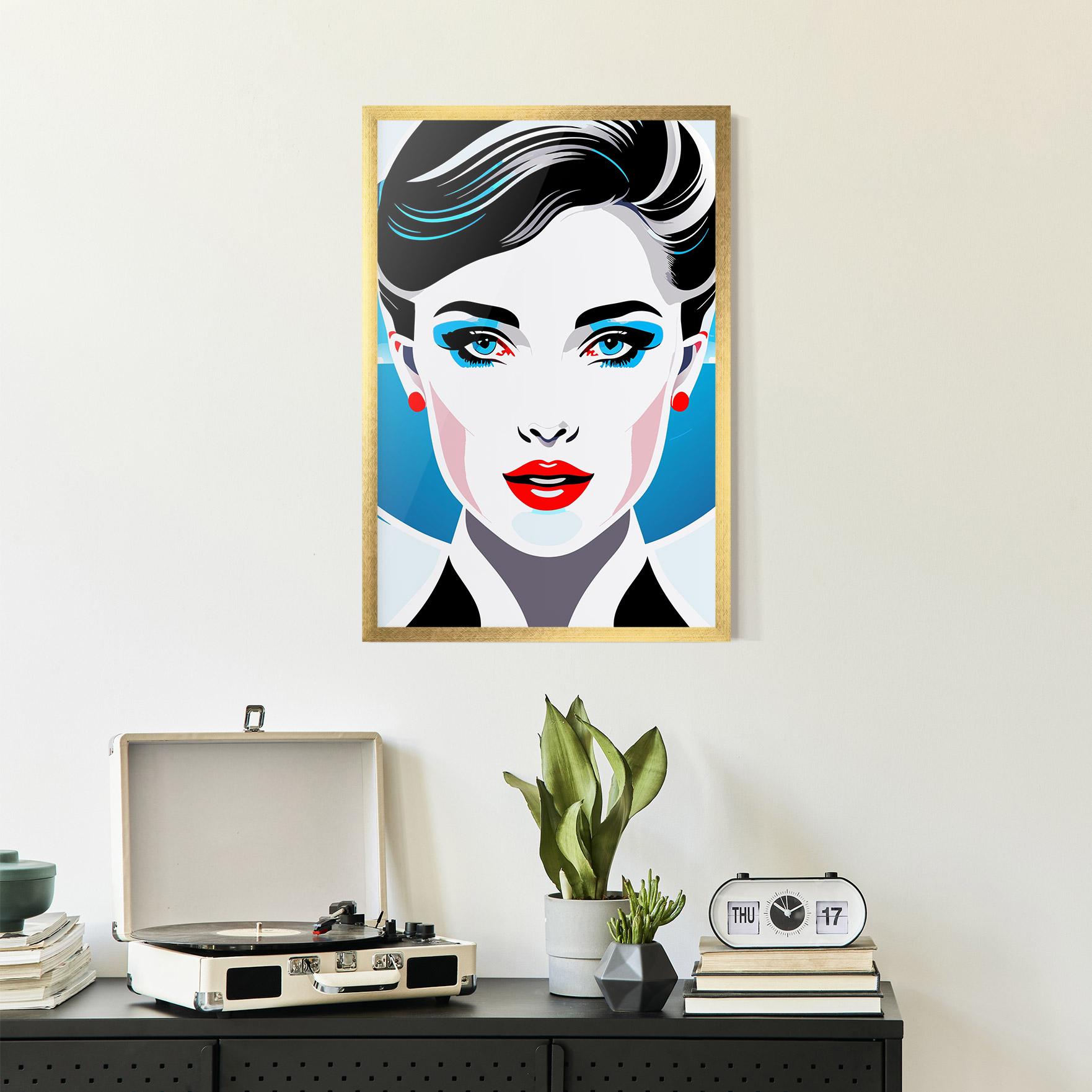 Keretezett Poszter Smart Woman Portrait mockup 2