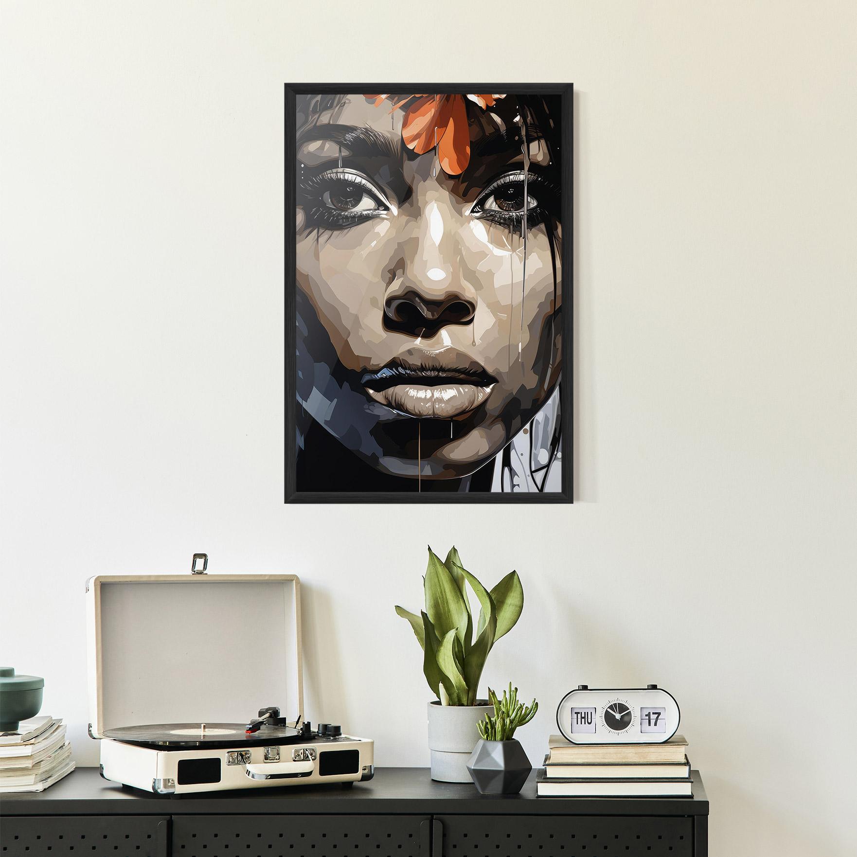 Keretezett Poszter Pretty Girl Portrait mockup 2