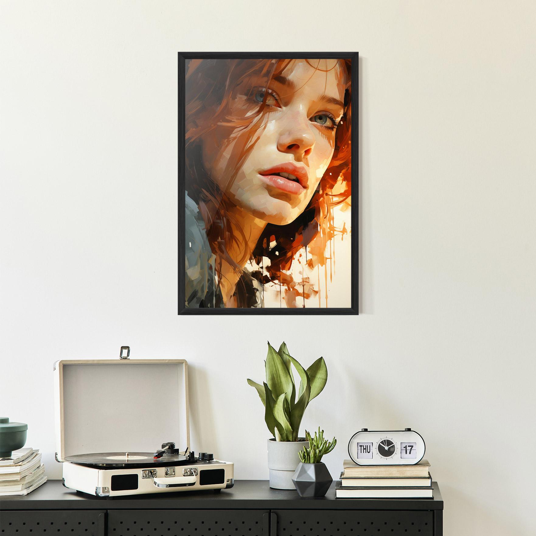 Keretezett Poszter Pretty Woman Portrait mockup 2