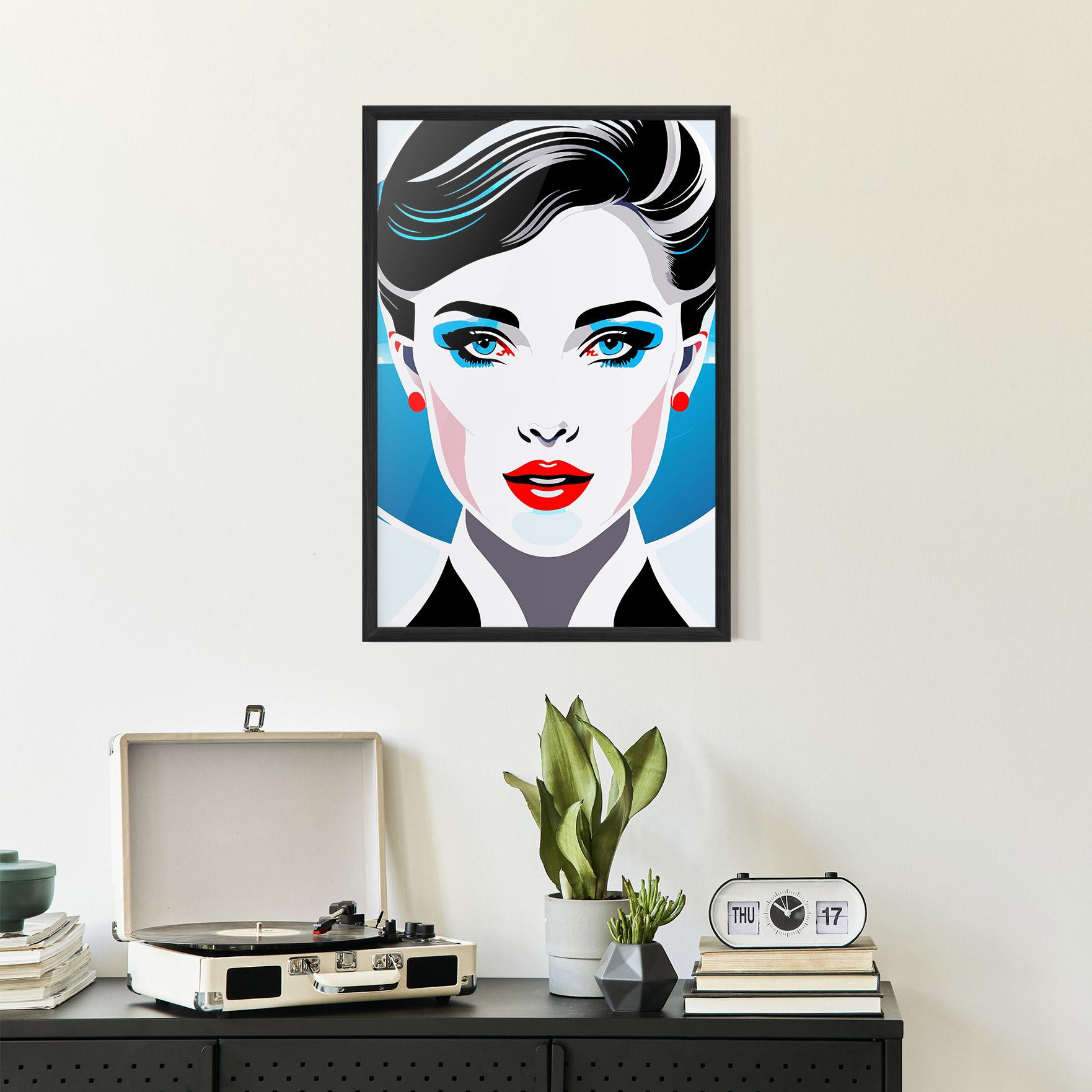 Keretezett Poszter Smart Woman Portrait mockup 2