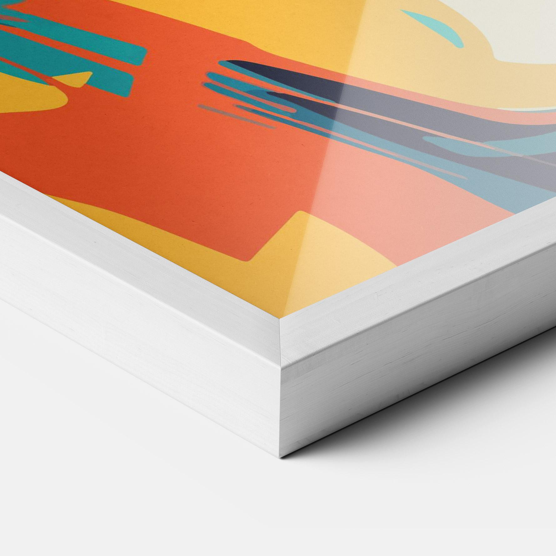 Keretezett Poszter Blonde Girl Portrait mockup 3