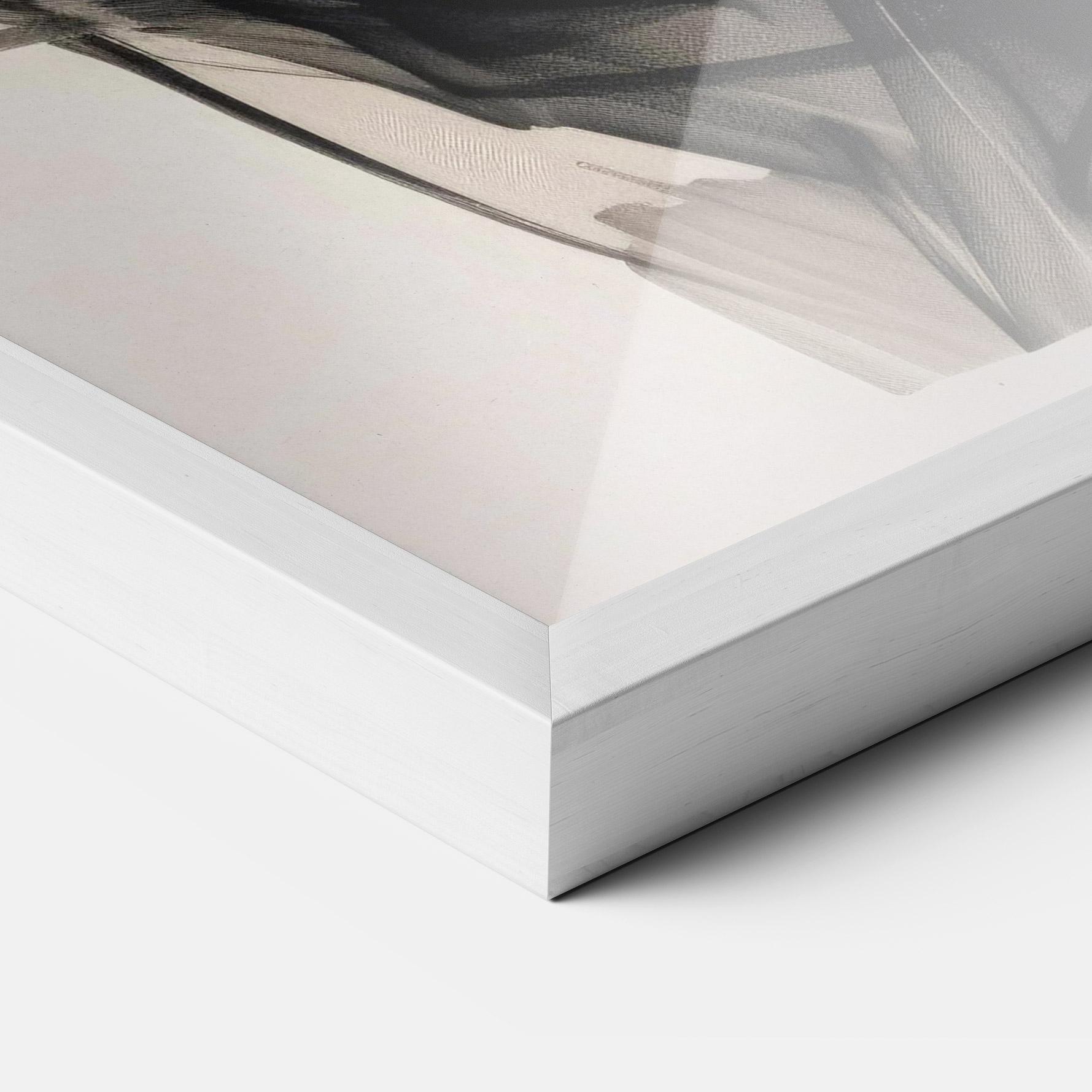 Keretezett Poszter Continuous Line Woman mockup 3