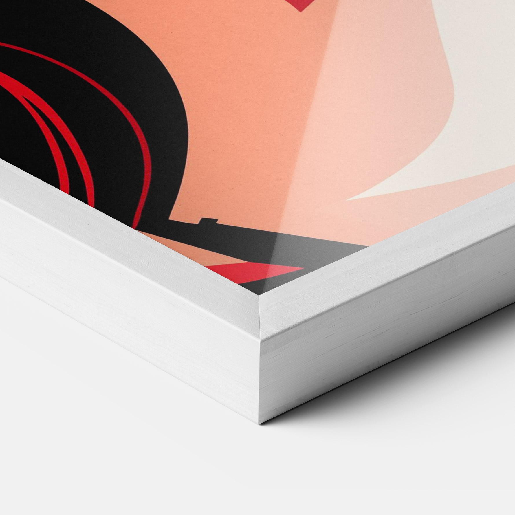 Keretezett Poszter Red Light Portrait mockup 3