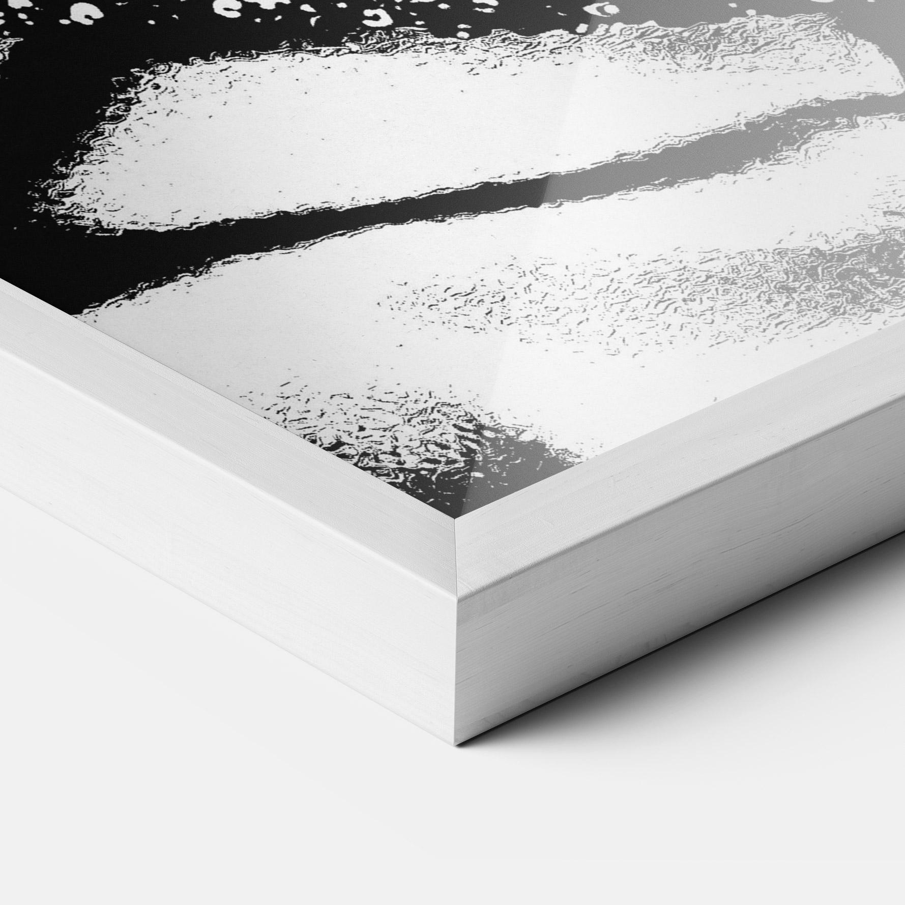 Keretezett Poszter White Black Portrait mockup 3