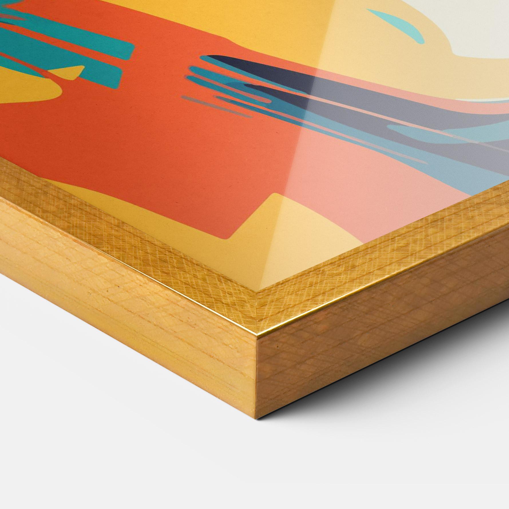 Keretezett Poszter Blonde Girl Portrait mockup 3