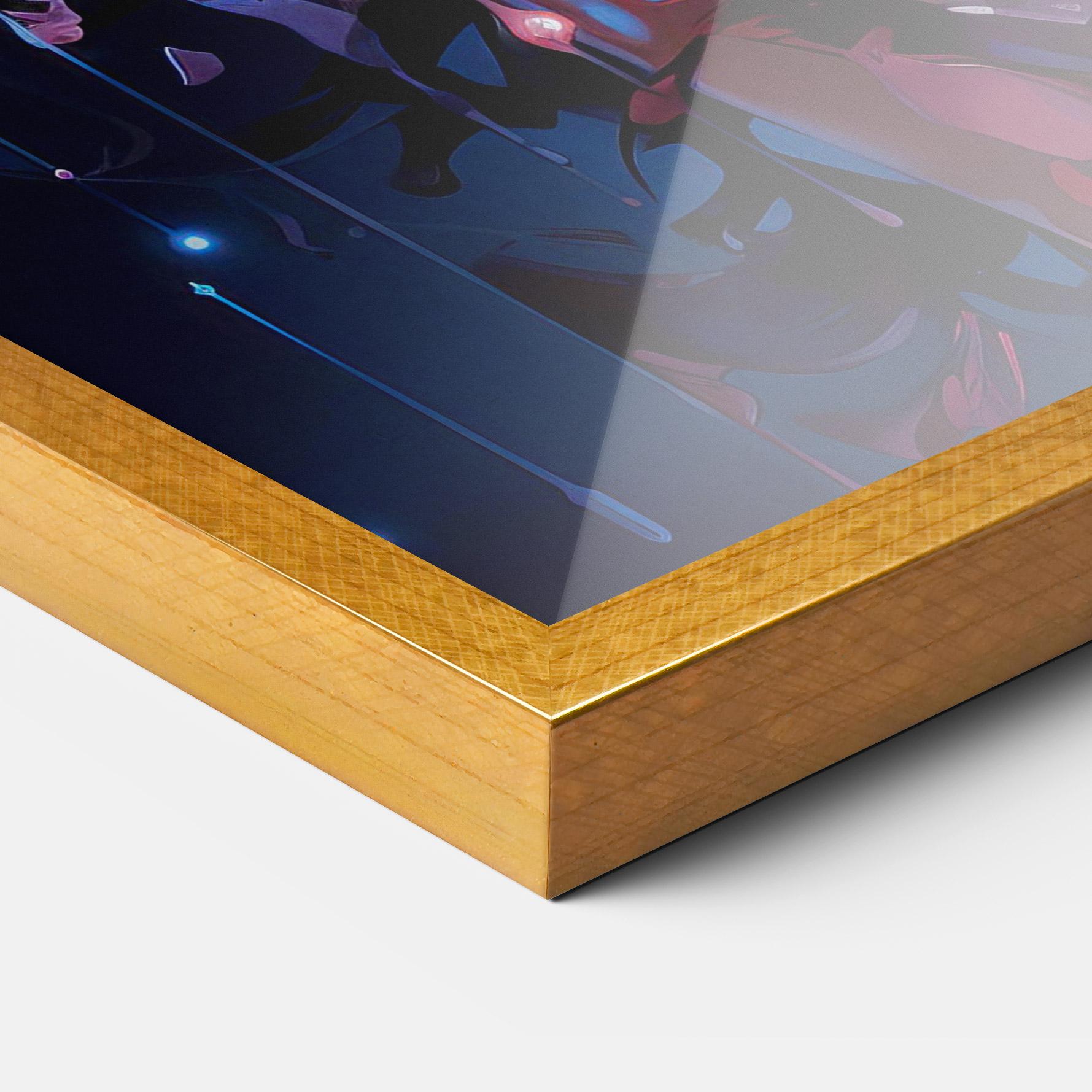 Keretezett Poszter Cute Purple Girl mockup 3