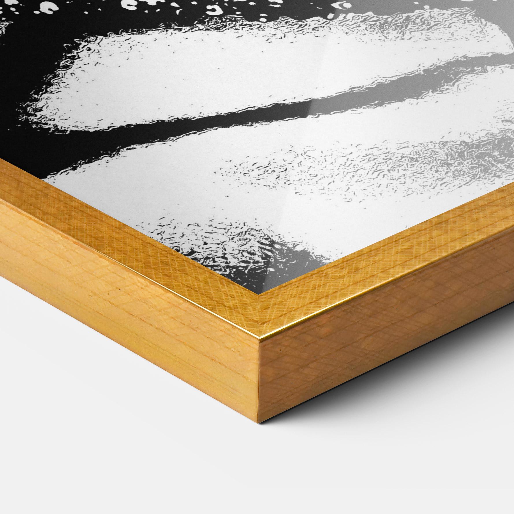 Keretezett Poszter White Black Portrait mockup 3