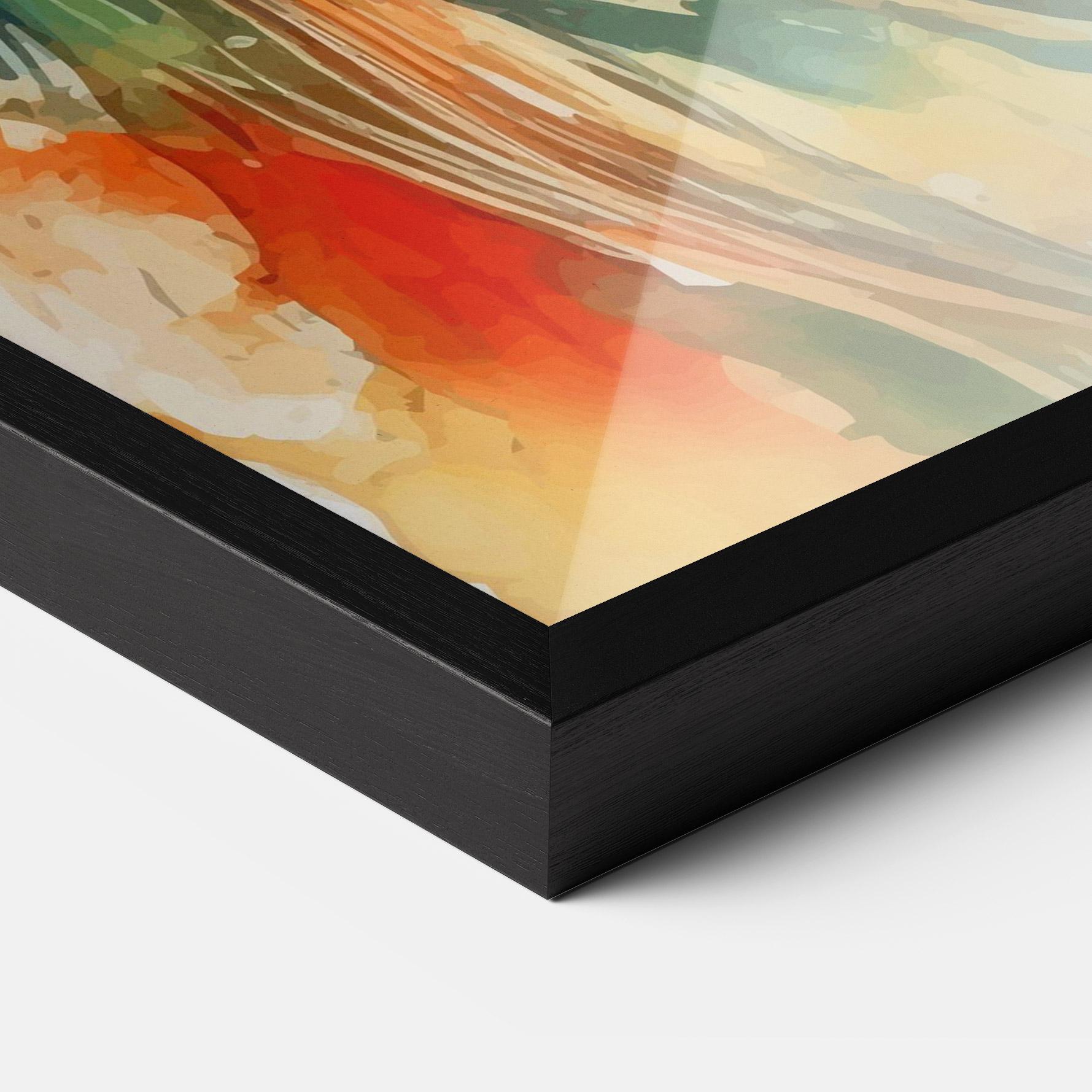 Keretezett Poszter Colorful Portrait Art mockup 3