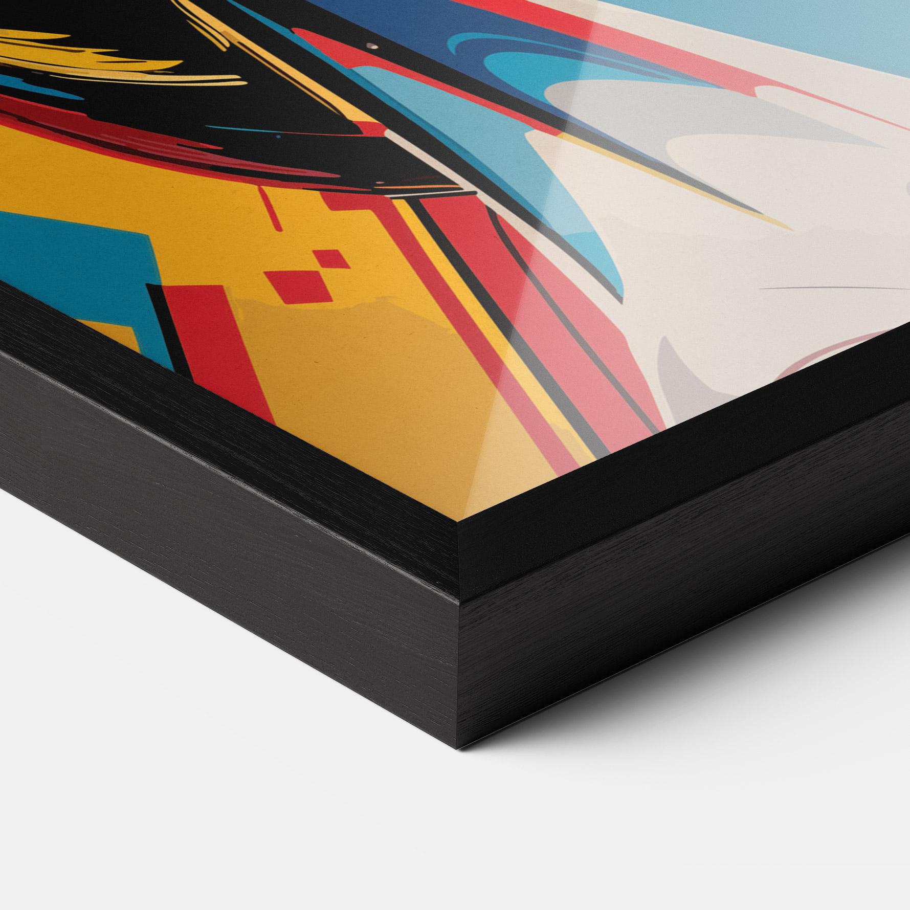 Keretezett Poszter Colorful Portrait Lady mockup 3