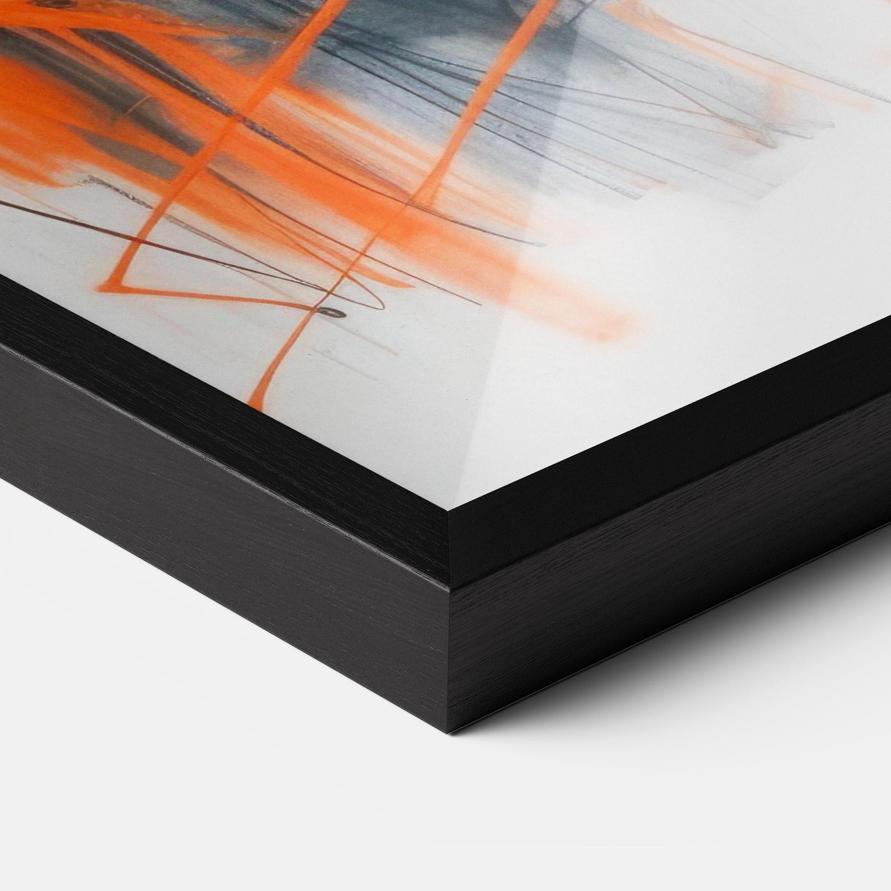 Keretezett Poszter Orange Ink Drawing mockup 3