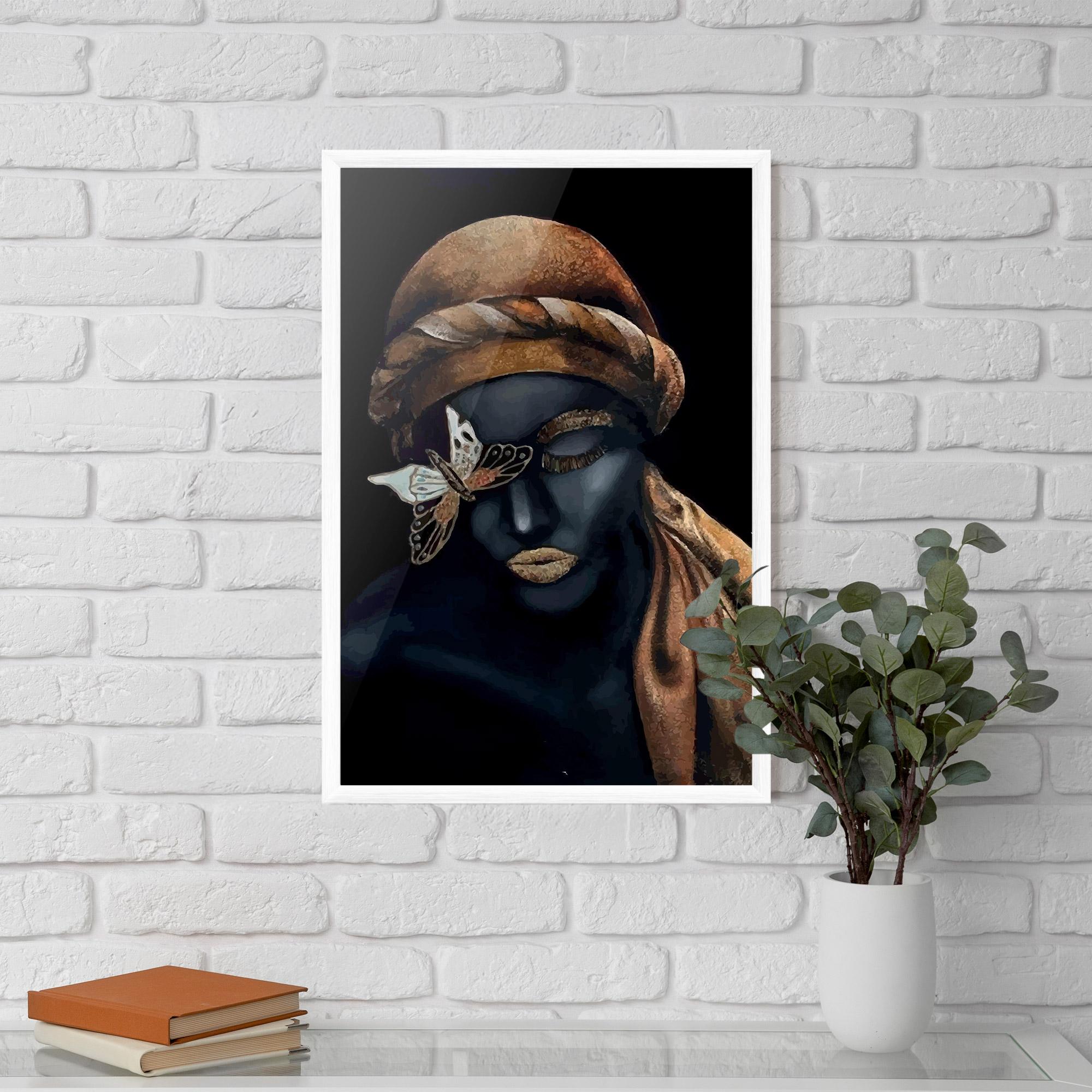 Keretezett Poszter Butterfly Lady mockup 5