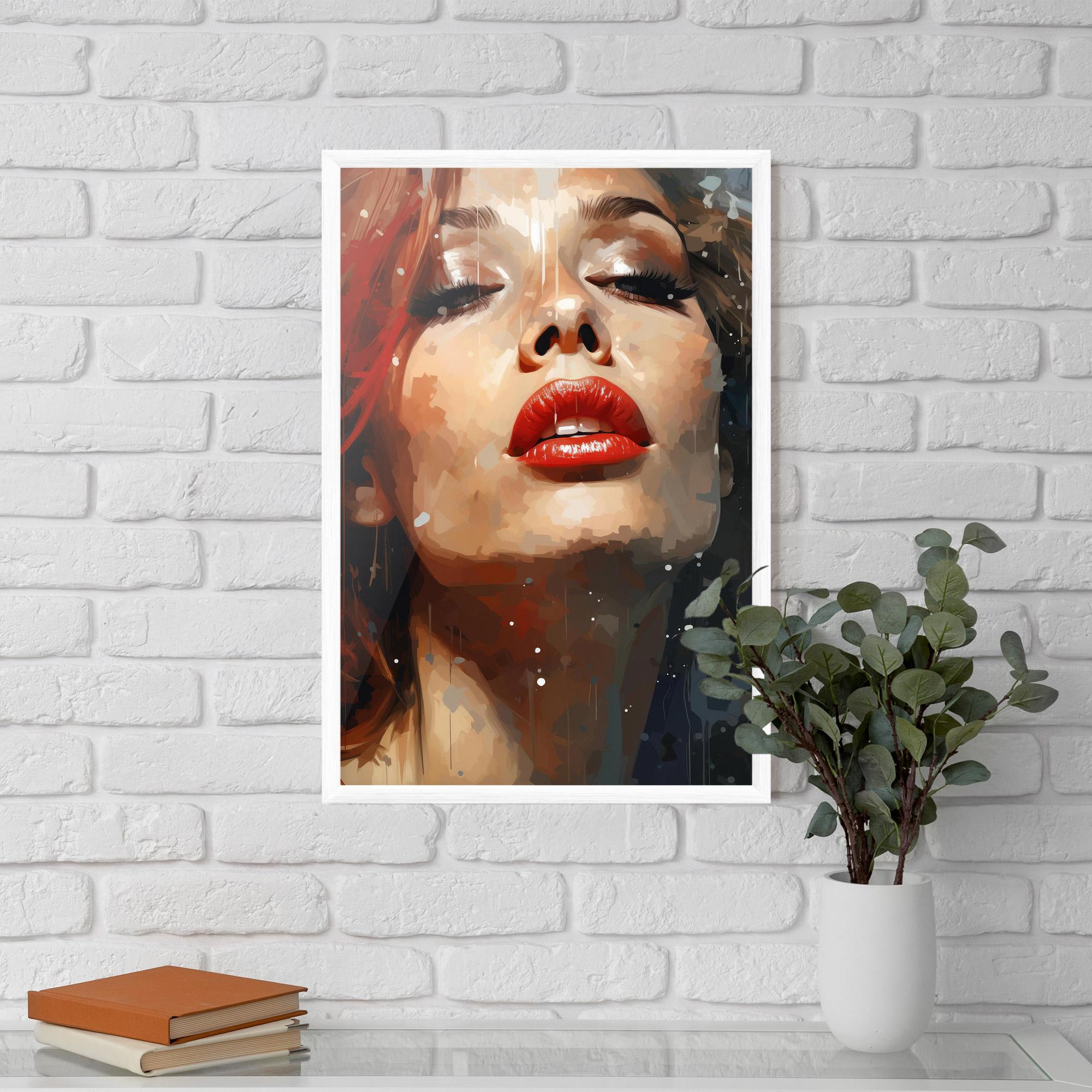 Keretezett Poszter Close Up Look Portrait mockup 5