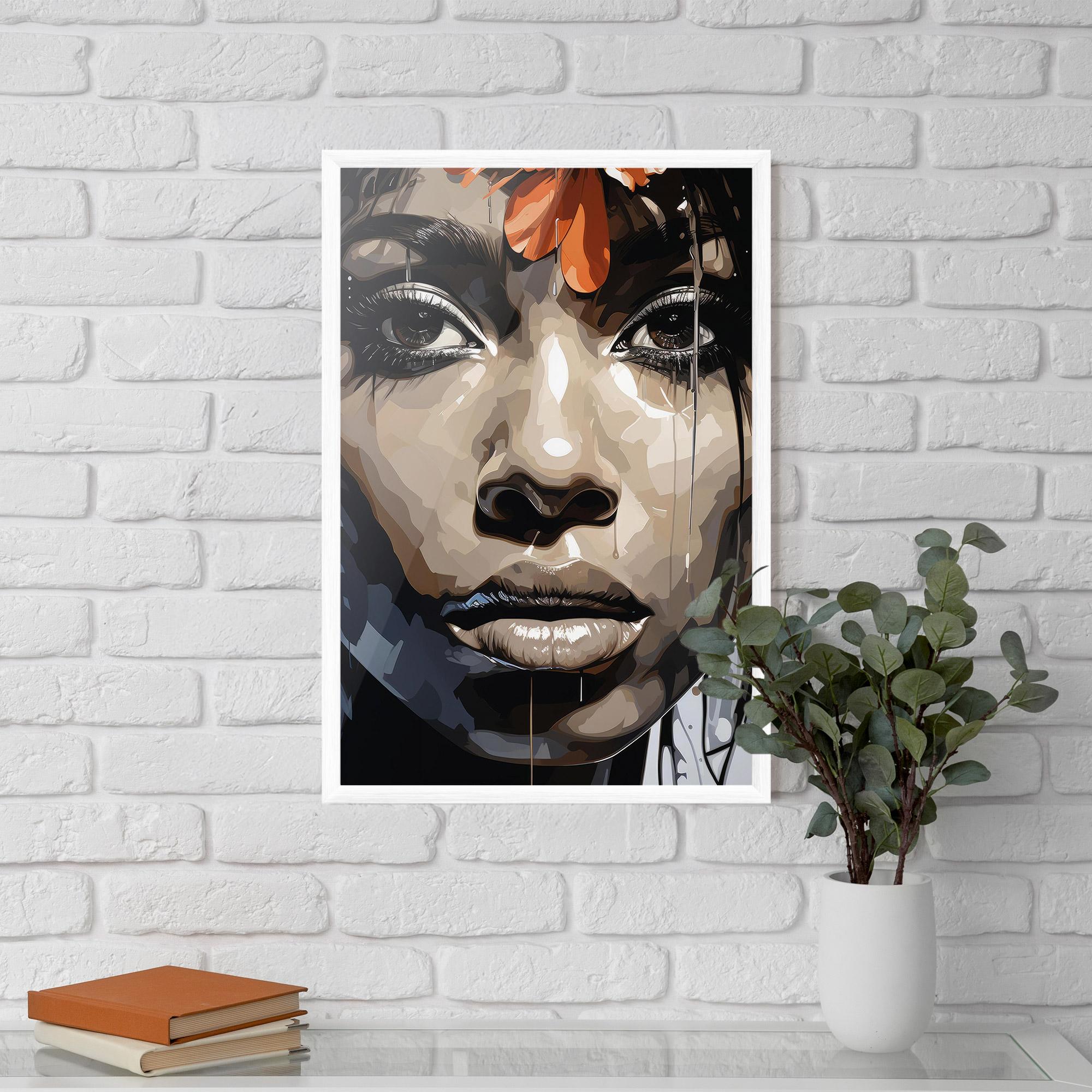 Keretezett Poszter Pretty Girl Portrait mockup 5