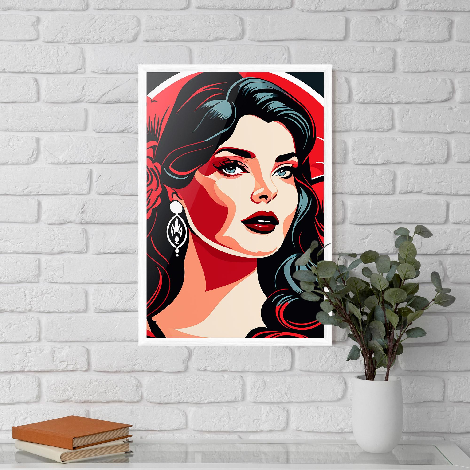 Keretezett Poszter Red Light Portrait mockup 5