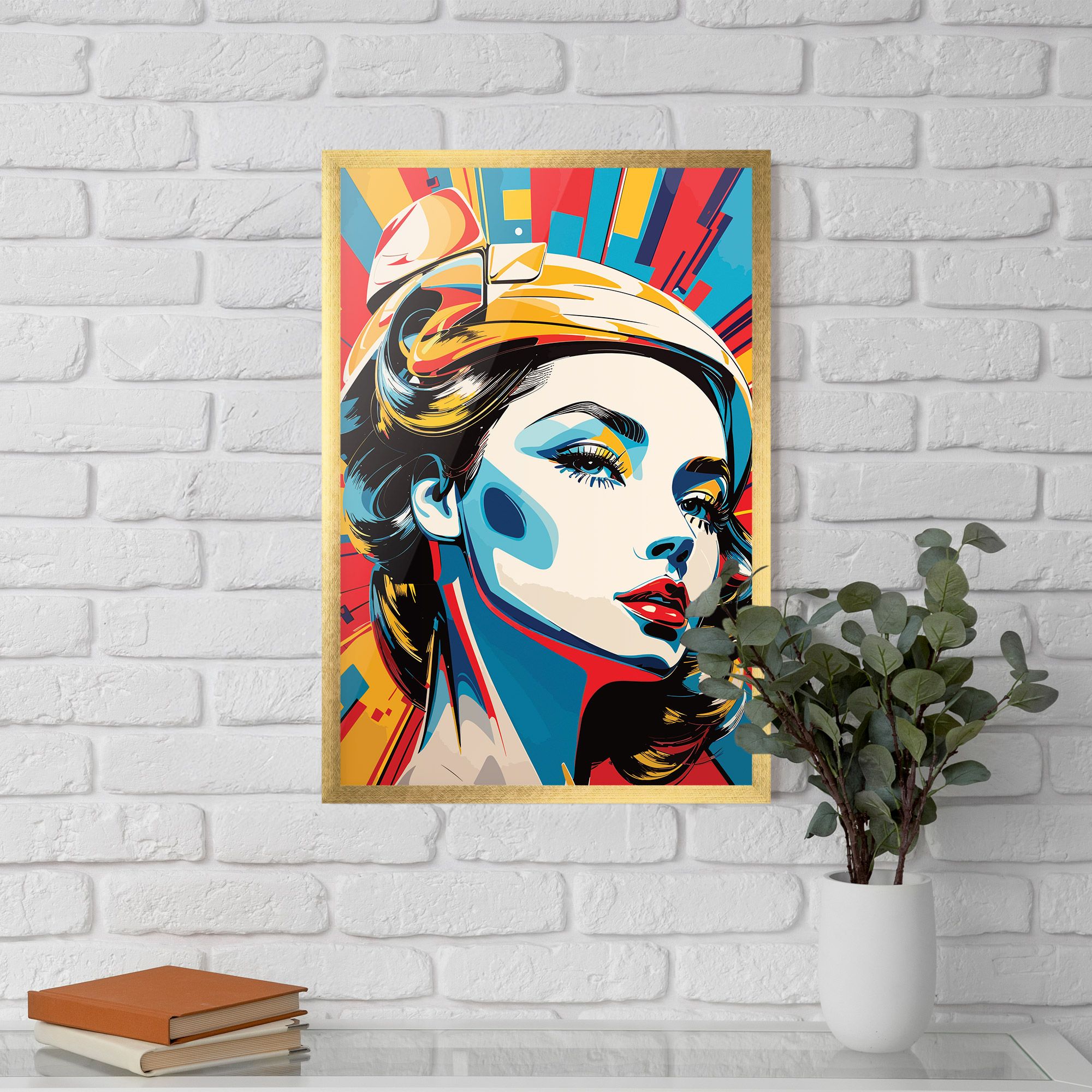 Colorful Portrait Lady mockup 5