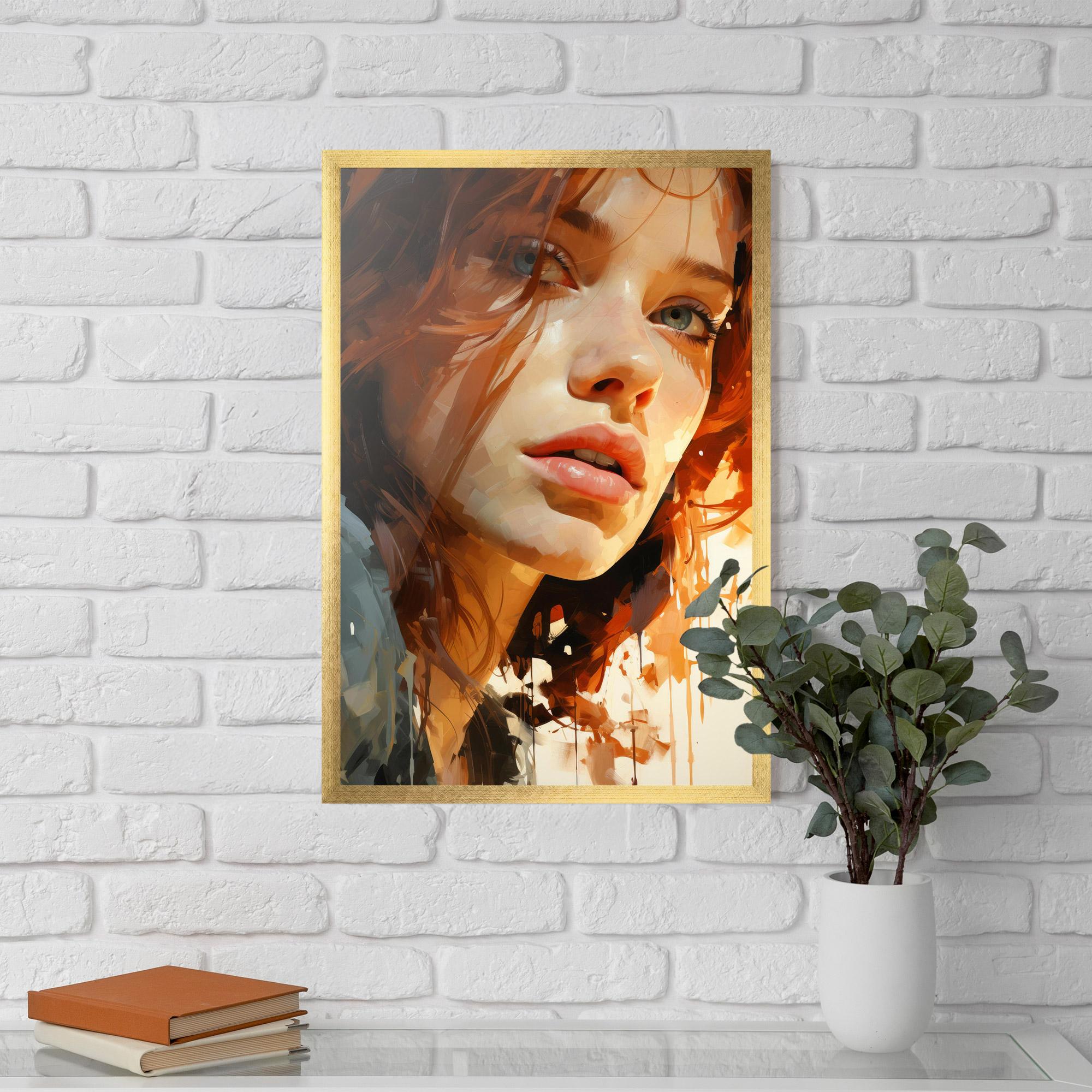 Keretezett Poszter Pretty Woman Portrait mockup 5