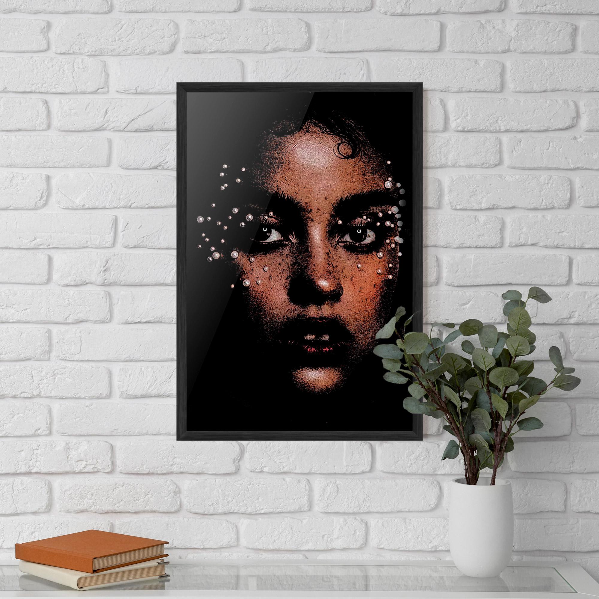 Keretezett Poszter Pearl Portrait mockup 5