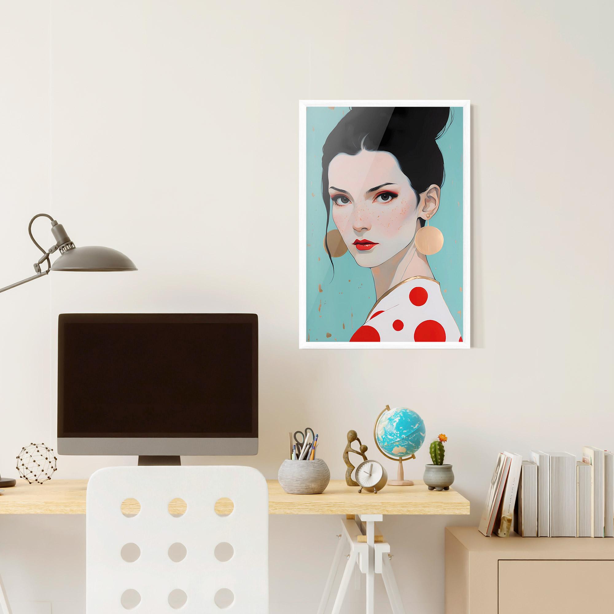 Keretezett Poszter Asian Style Portrait mockup 6