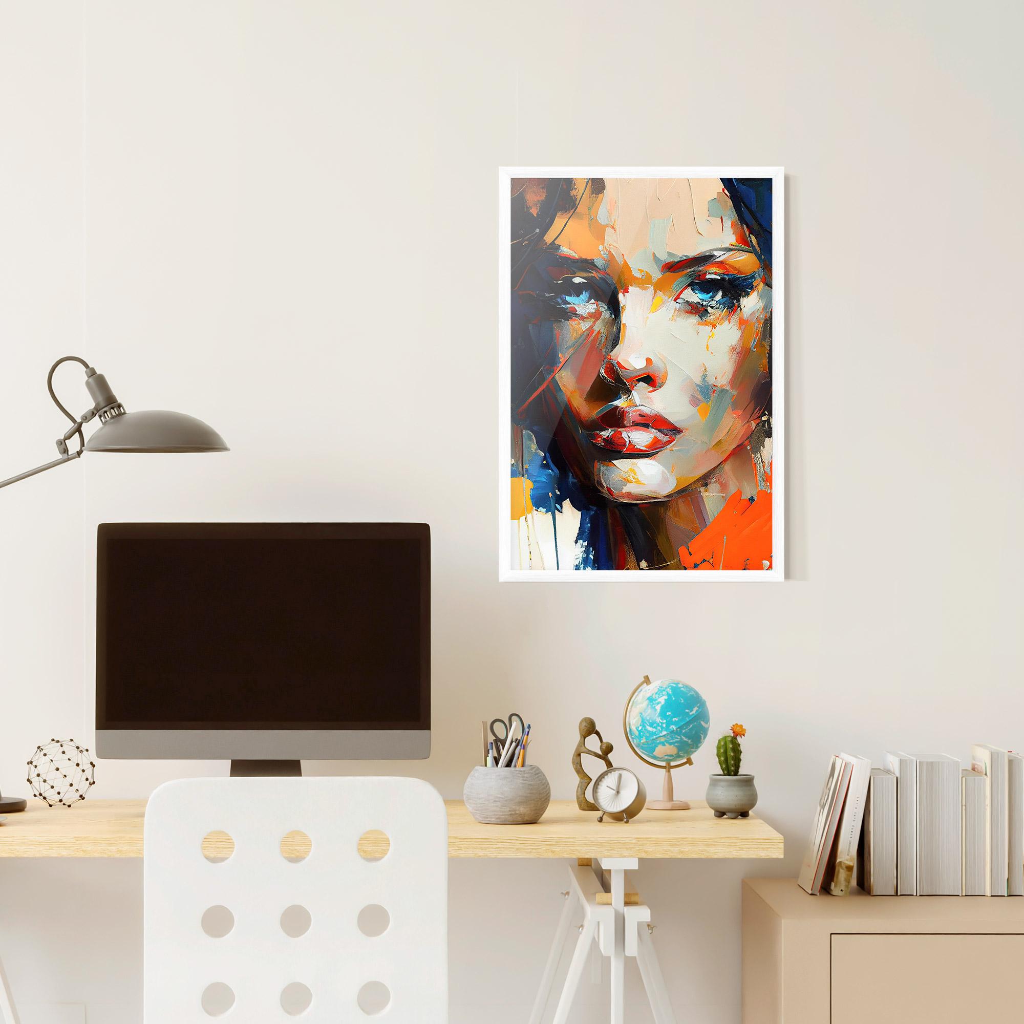 Keretezett Poszter Beautiful Brunette Woman mockup 6