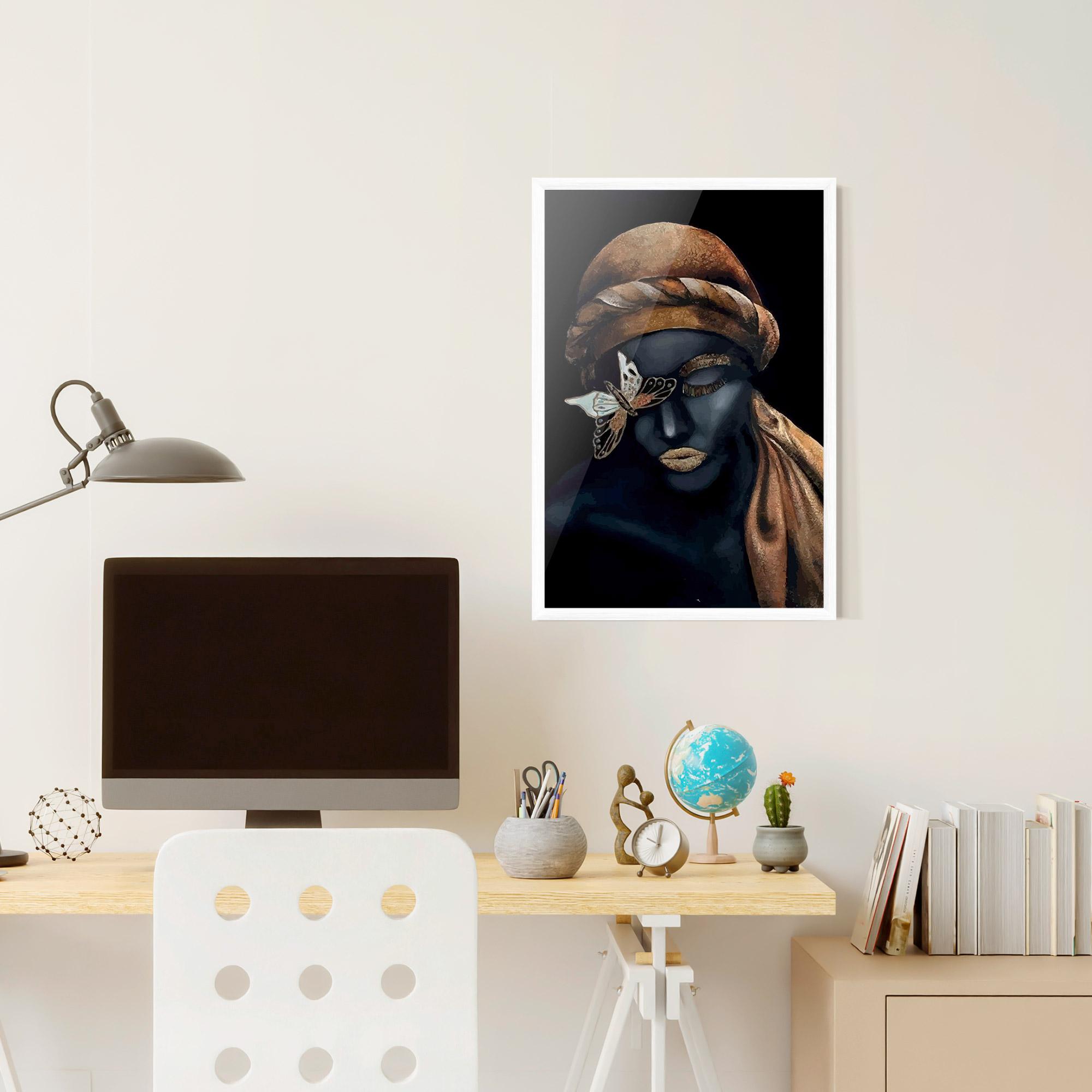 Keretezett Poszter Butterfly Lady mockup 6