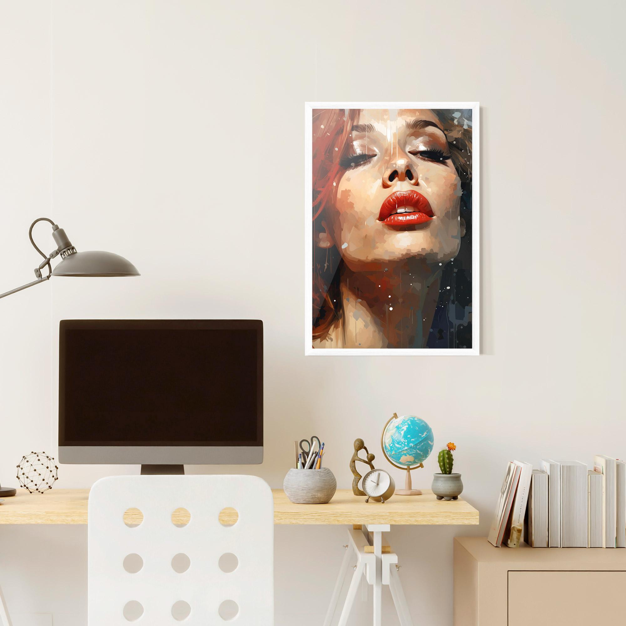 Keretezett Poszter Close Up Look Portrait mockup 6