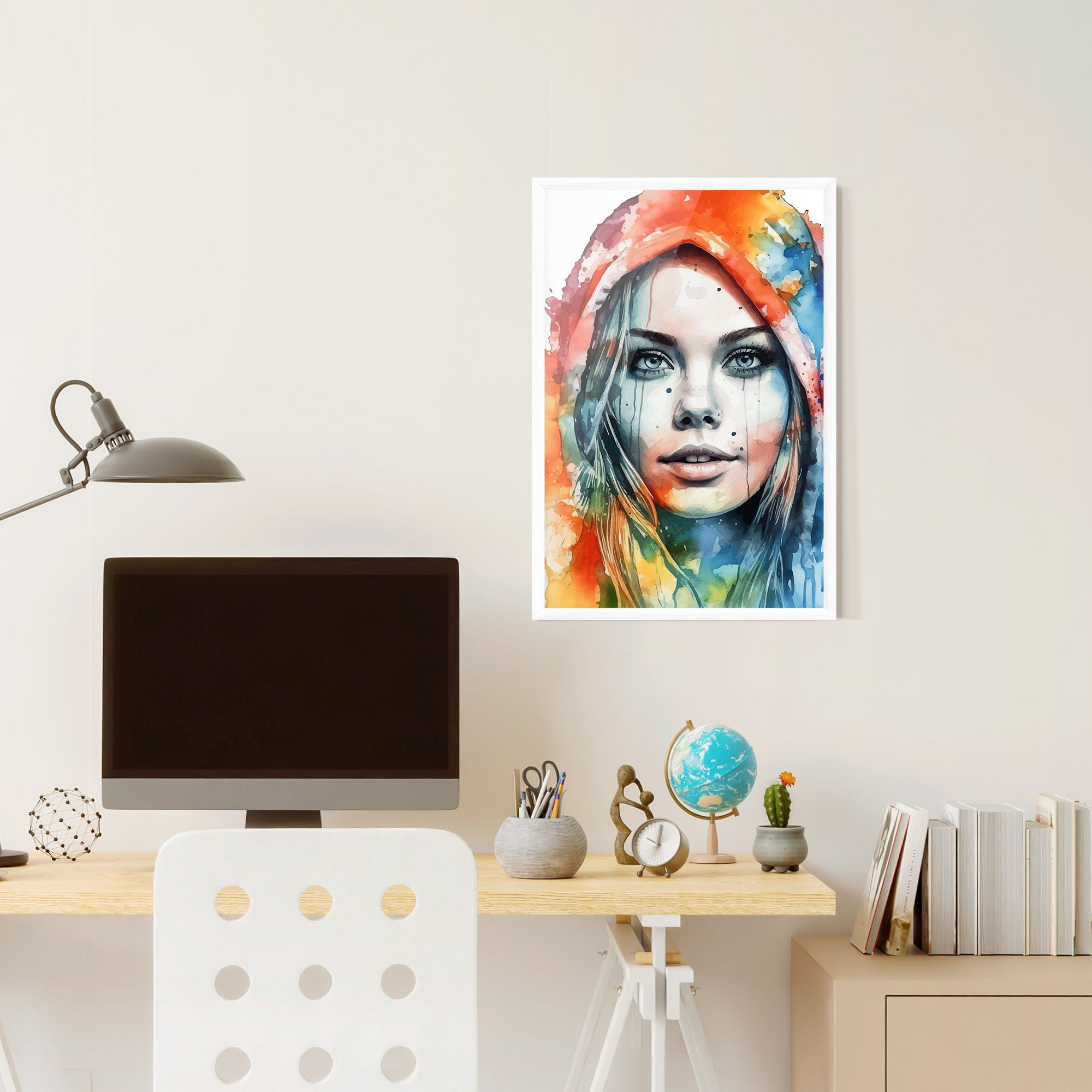 Colorful Portrait Art mockup 6