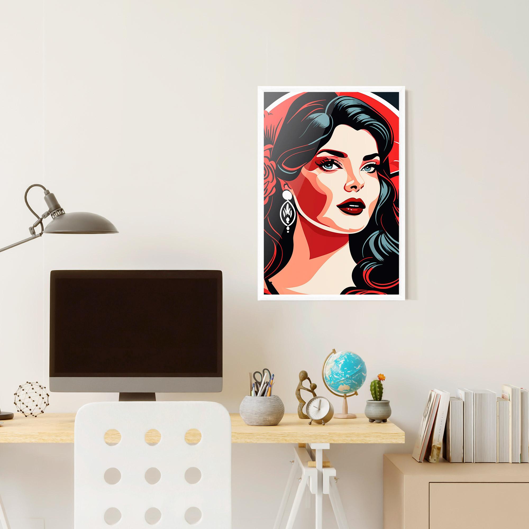 Keretezett Poszter Red Light Portrait mockup 6