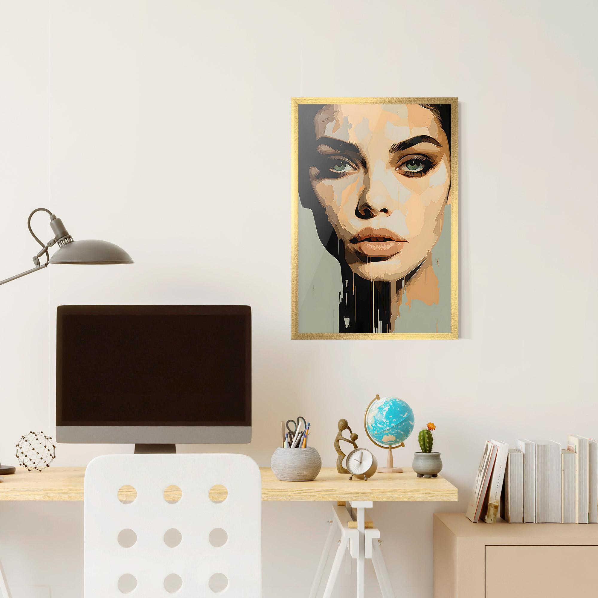 Keretezett Poszter Apologetic Face mockup 6