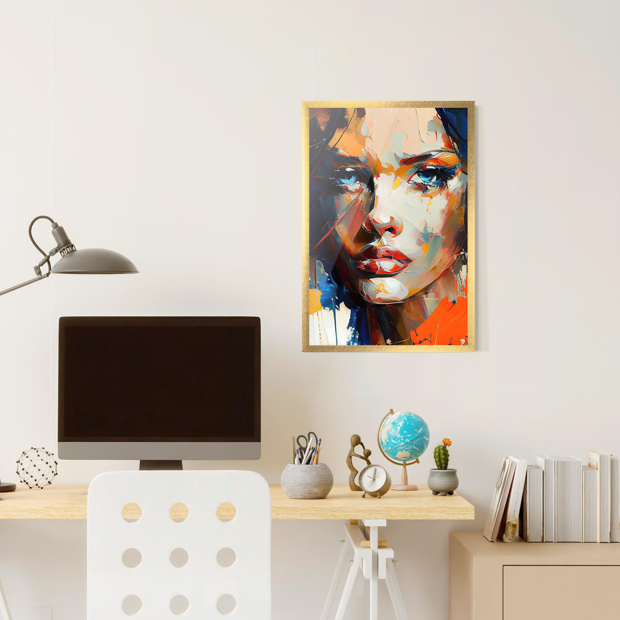 Keretezett Poszter Beautiful Brunette Woman mockup 6