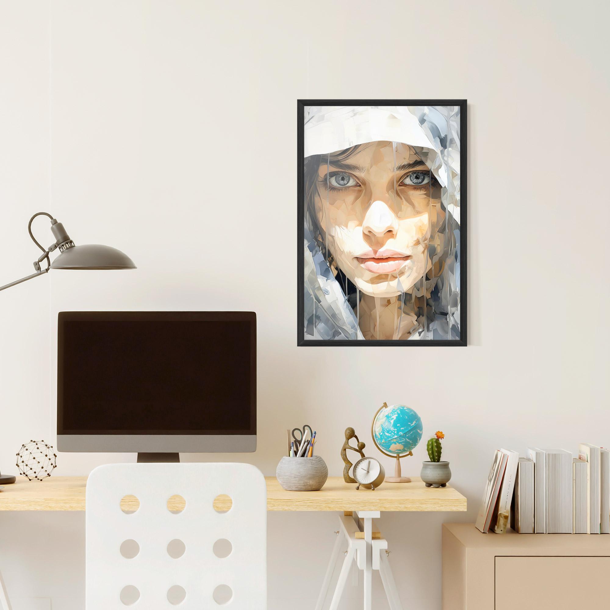 Keretezett Poszter Close Up Portrait mockup 6