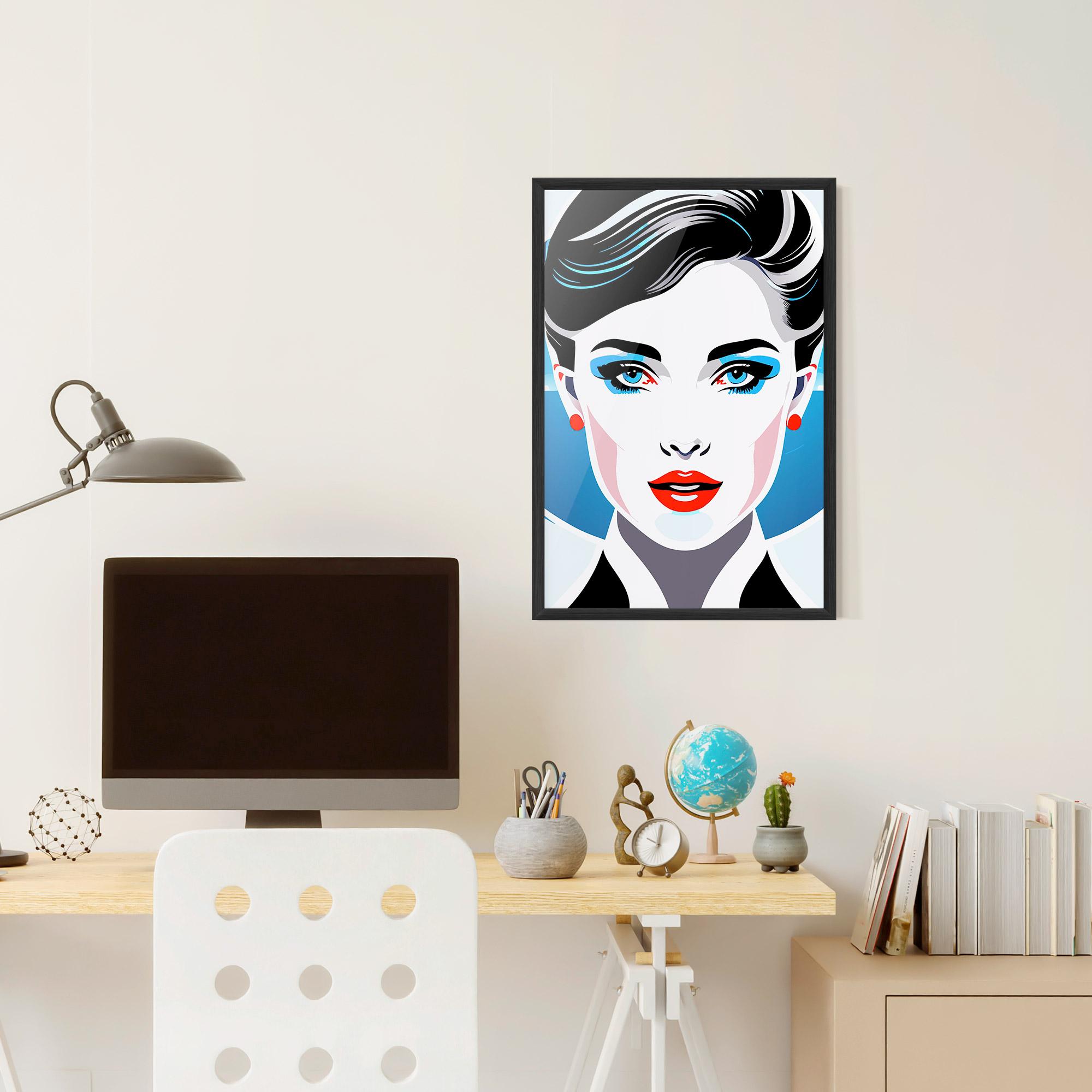 Keretezett Poszter Smart Woman Portrait mockup 6