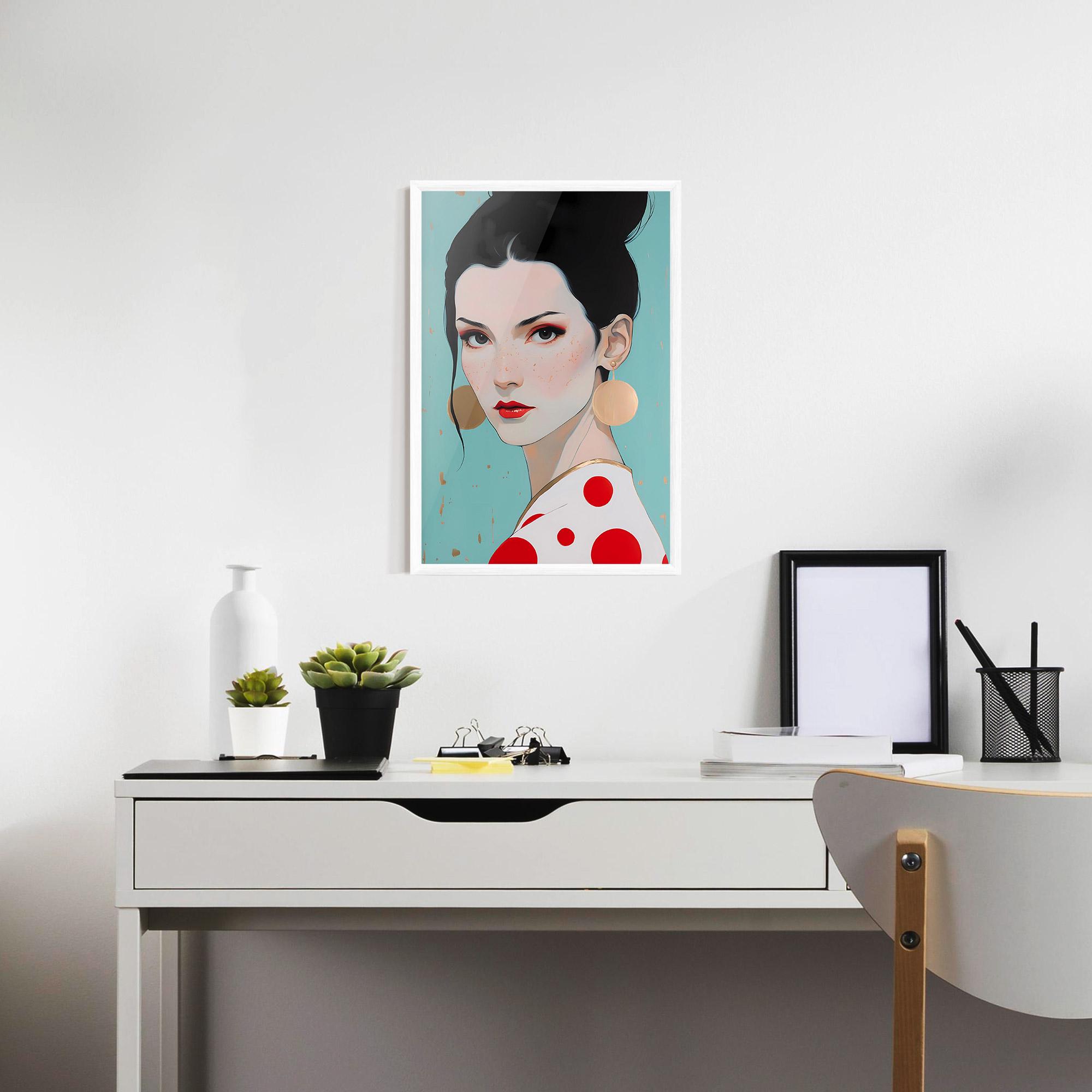 Keretezett Poszter Asian Style Portrait mockup 7