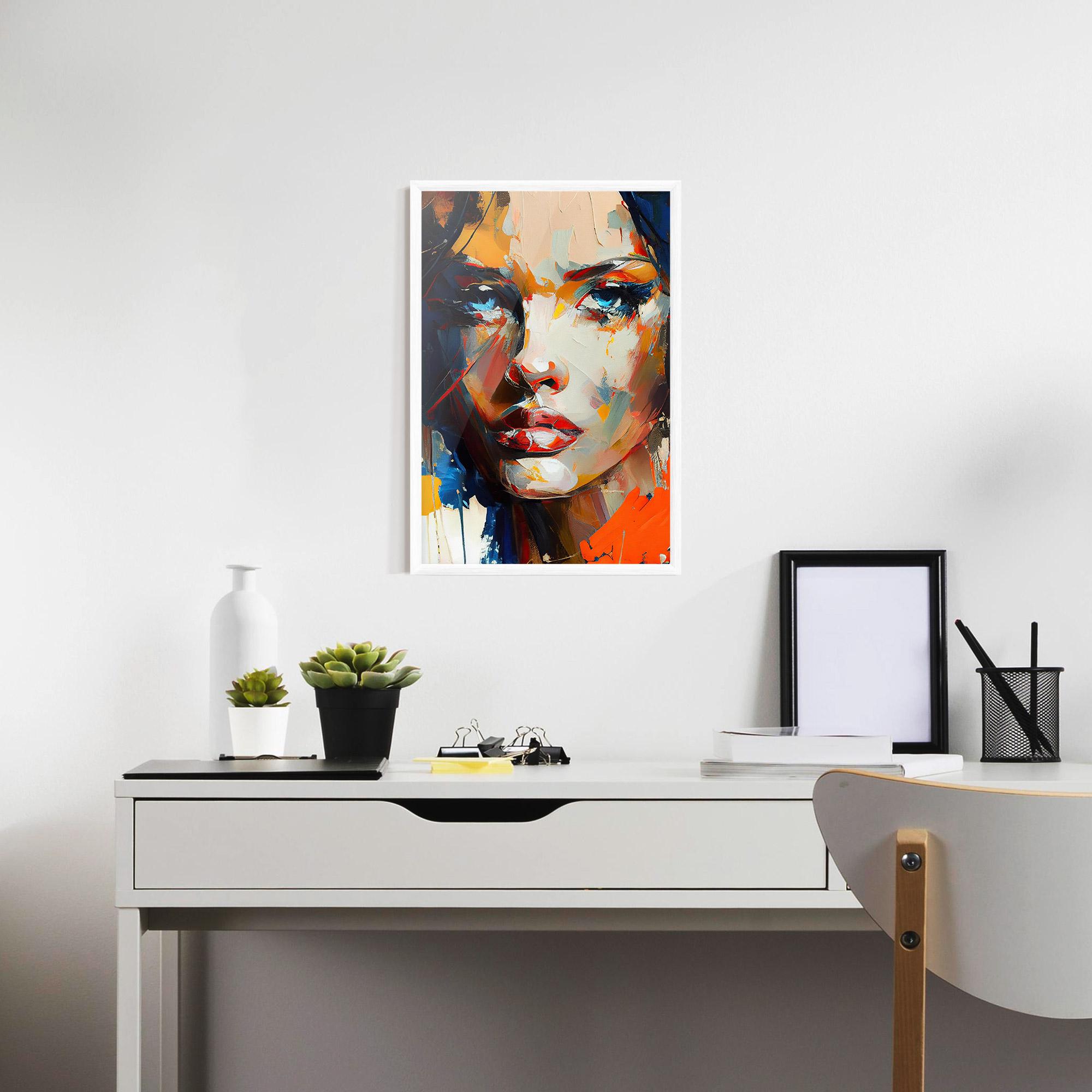 Keretezett Poszter Beautiful Brunette Woman mockup 7