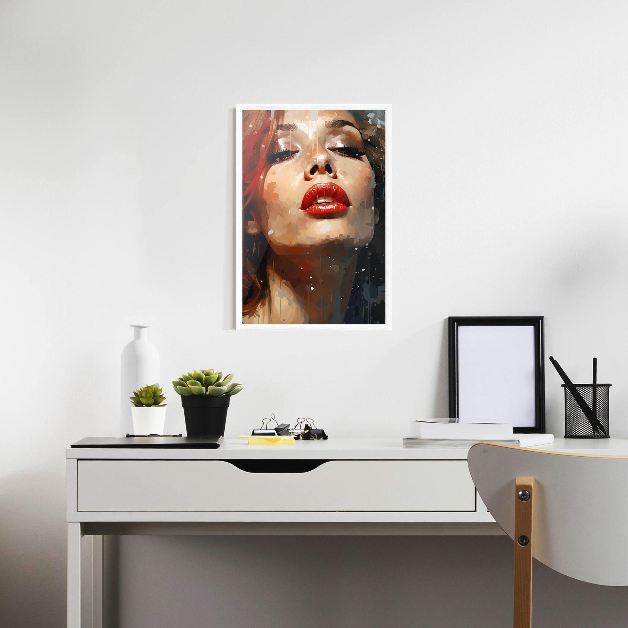 Keretezett Poszter Close Up Look Portrait mockup 7