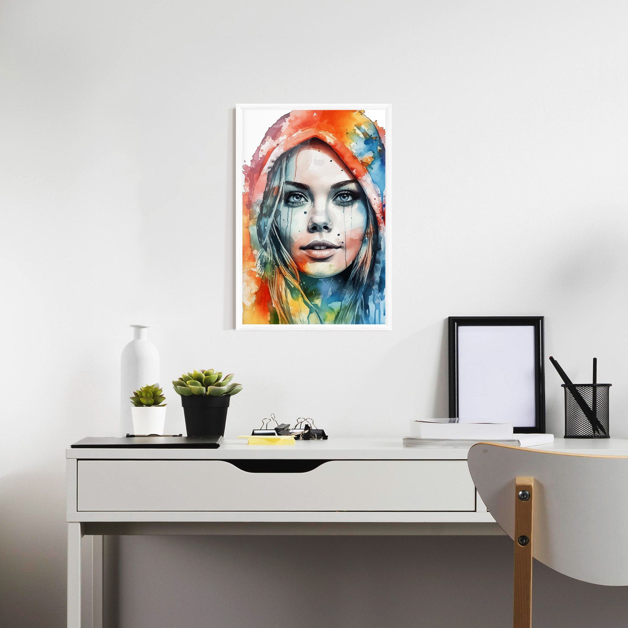 Colorful Portrait Art mockup 7